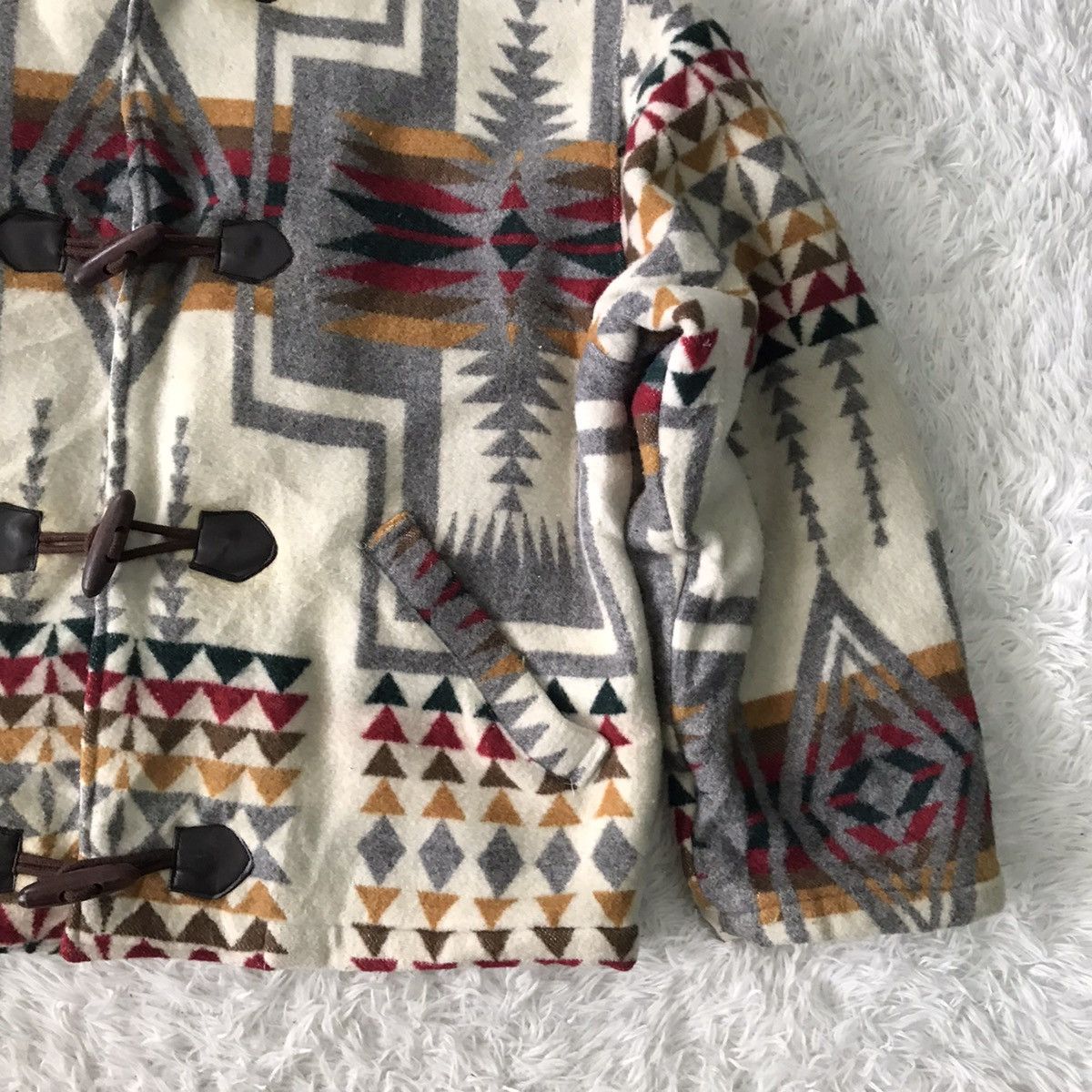Japanese Brand × Native 💥Cozy Native Navajo Style Duffle Coat Hoodie B Spare Size US L / EU 52-54 / 3 - 8 Thumbnail