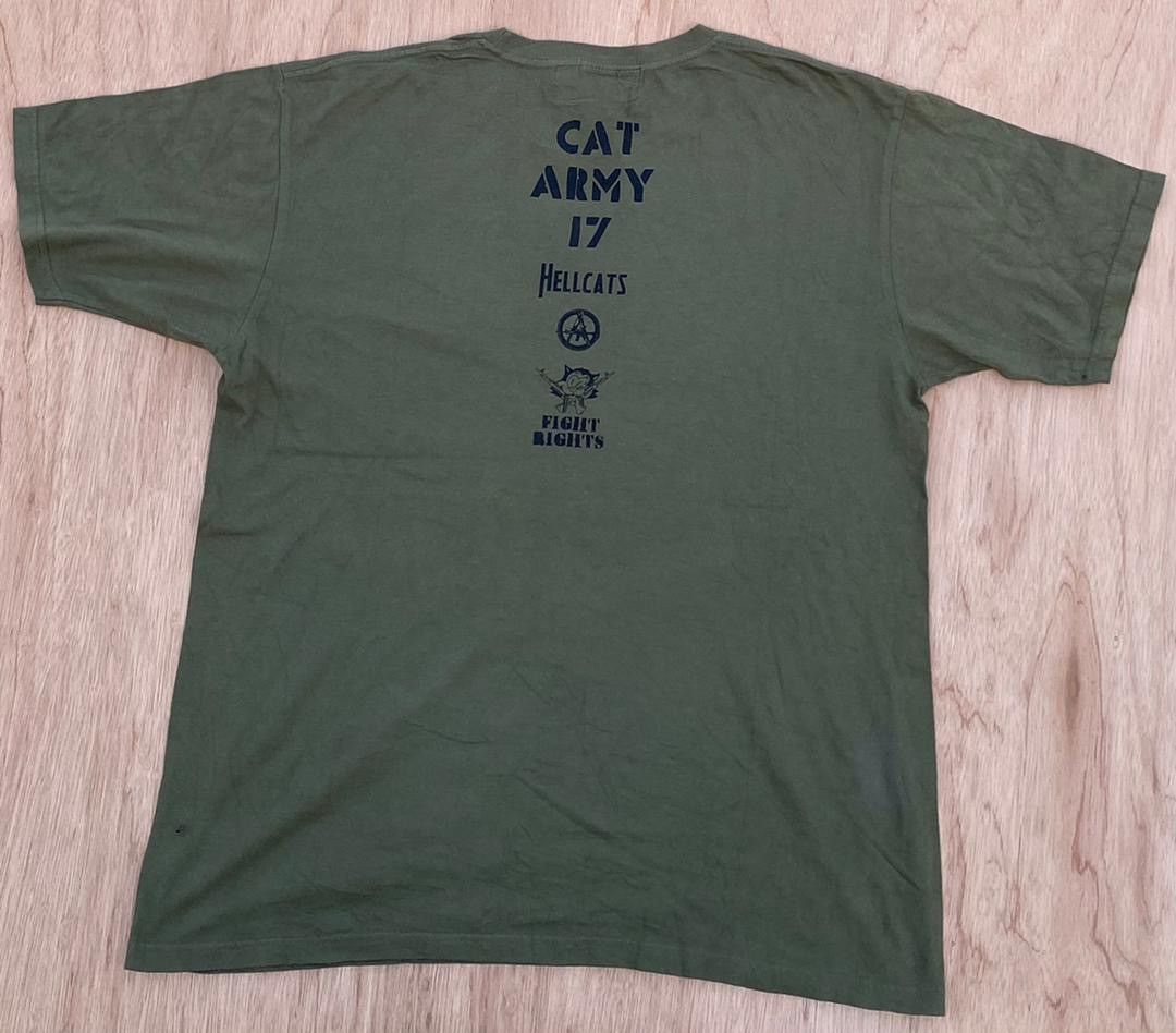 Vintage vintage tee Cat Army ( A 23 ) Size US L / EU 52-54 / 3 - 3 Thumbnail