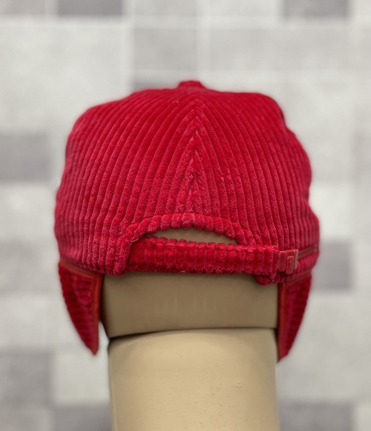 Japanese Brand 90’s WHITEFIELD RACING TRAINING Ear Flap Corduroy Hat Size ONE SIZE - 3 Thumbnail