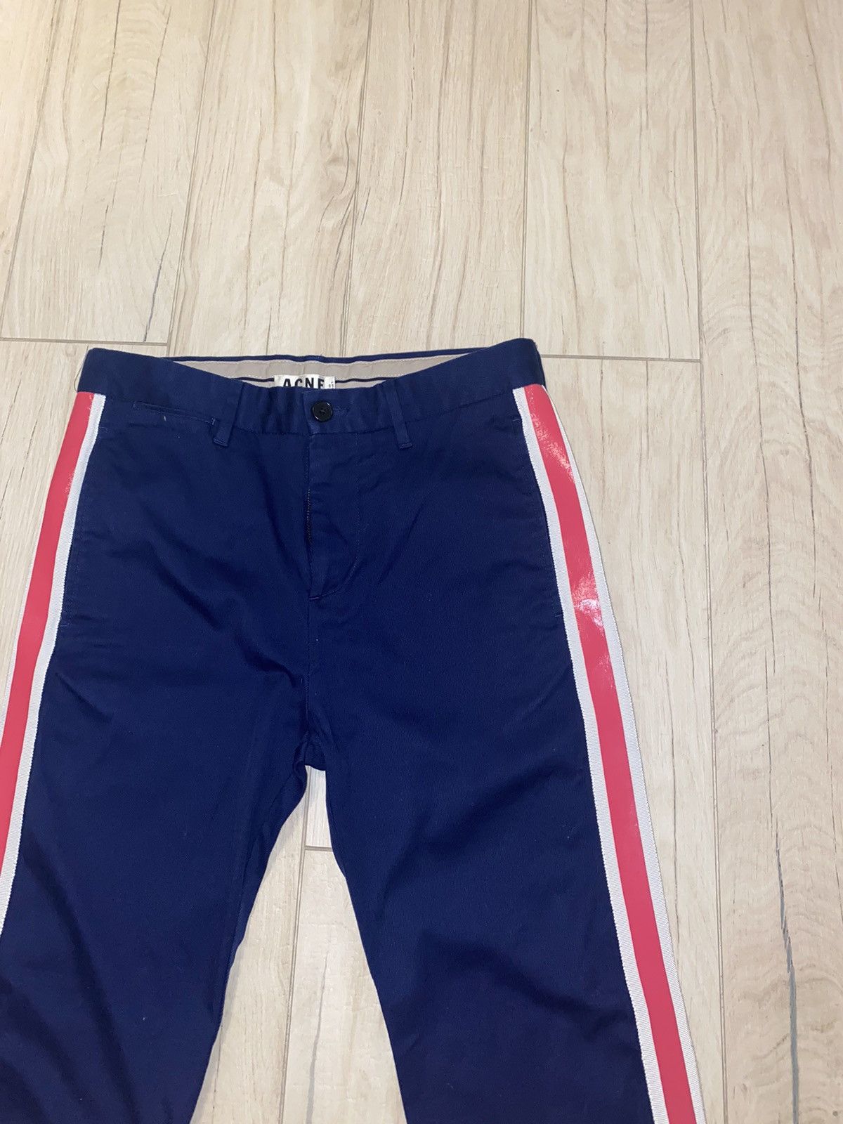 Acne Studios SS13 Acne Studios Gere Stripe Lampasas Denim Pants Size US 30 / EU 46 - 5 Thumbnail