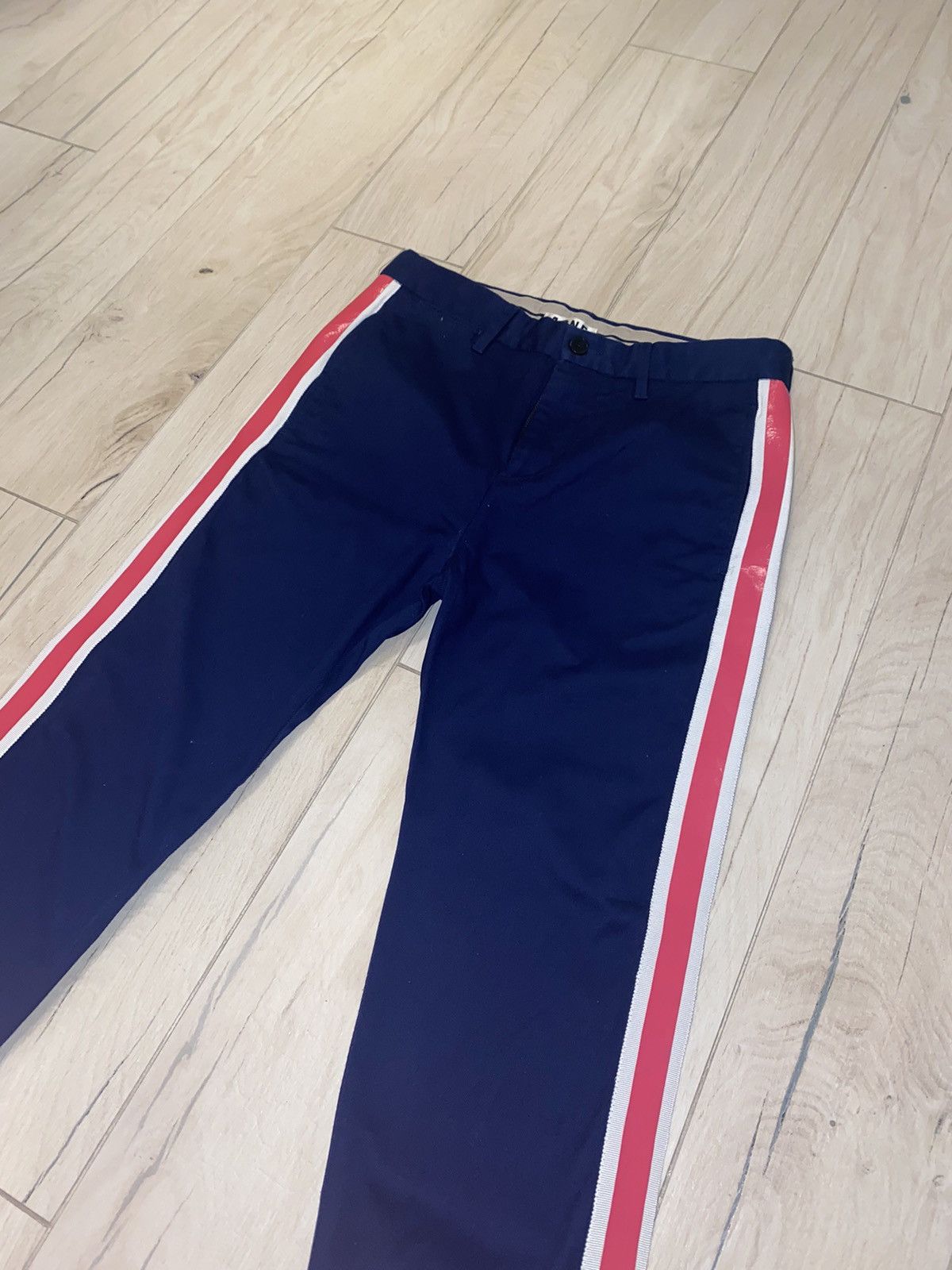 Acne Studios SS13 Acne Studios Gere Stripe Lampasas Denim Pants Size US 30 / EU 46 - 4 Thumbnail