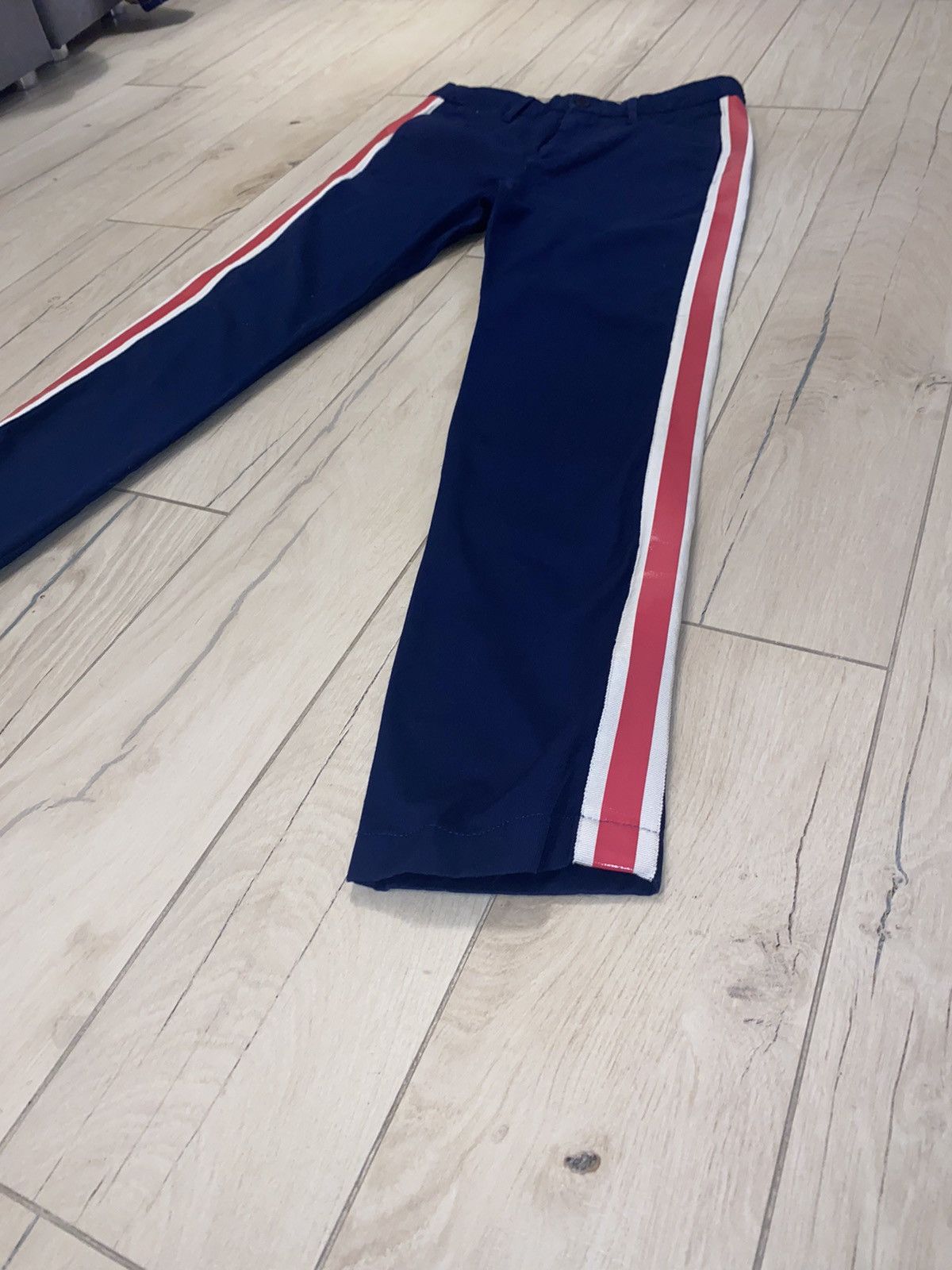 Acne Studios SS13 Acne Studios Gere Stripe Lampasas Denim Pants Size US 30 / EU 46 - 2 Thumbnail