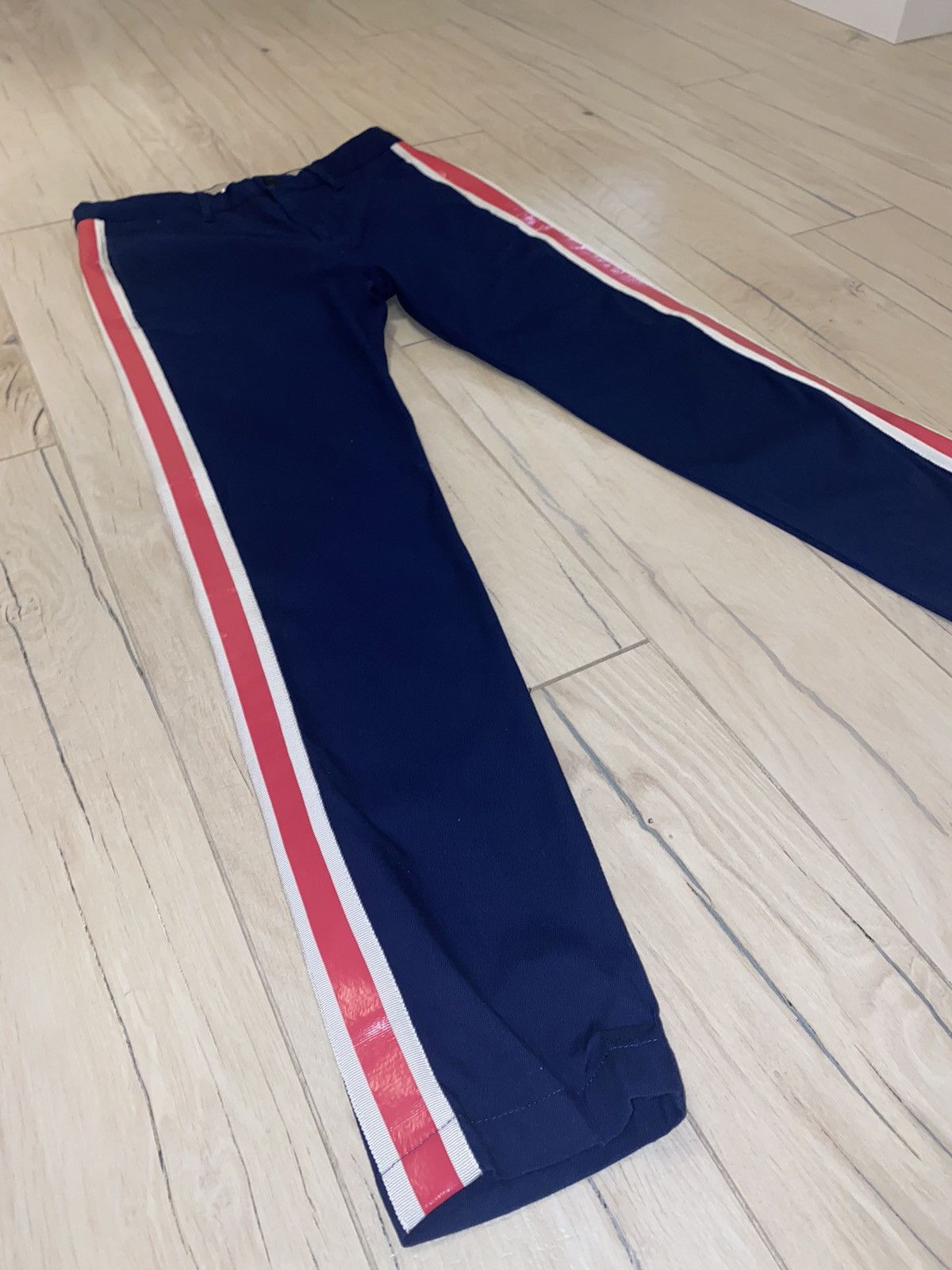 Acne Studios SS13 Acne Studios Gere Stripe Lampasas Denim Pants Size US 30 / EU 46 - 3 Thumbnail