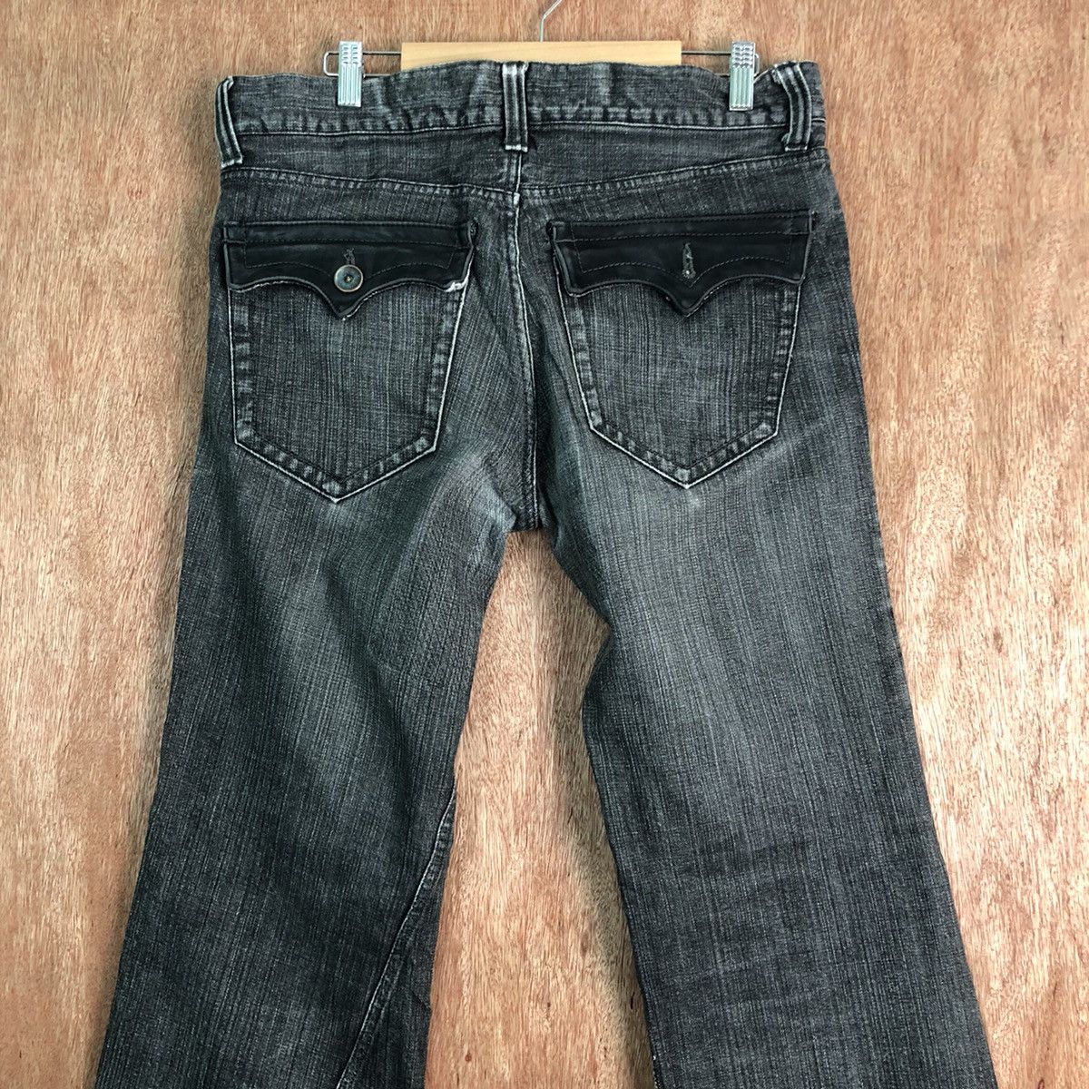 Japanese Brand × StraightFaded Takaiq Black Denim Jeans Pants #c251 Size US 34 / EU 50 - 6 Thumbnail