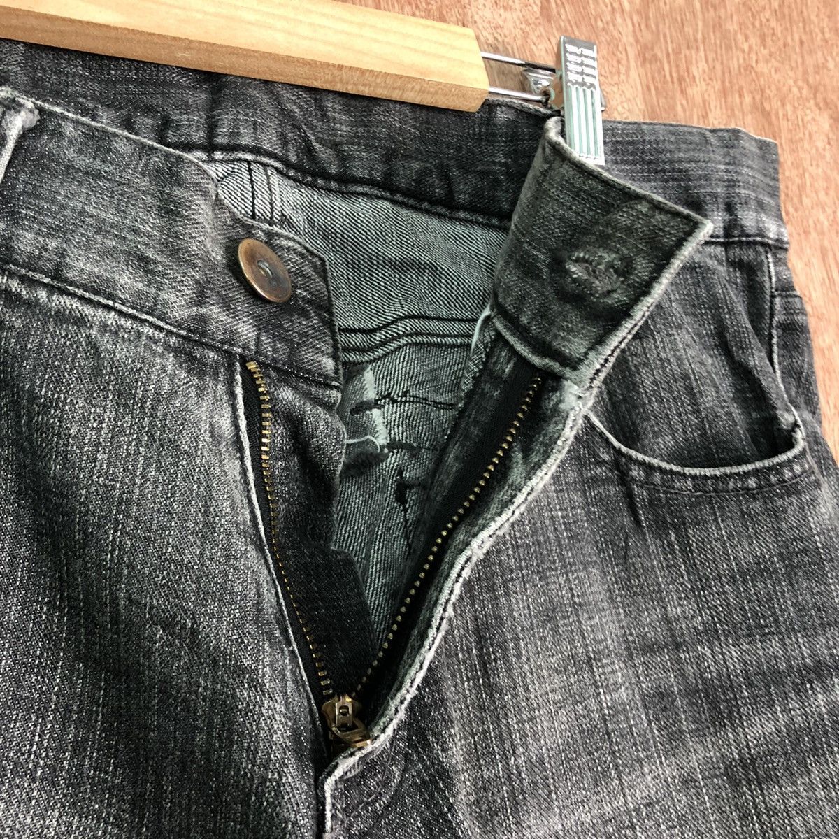 Japanese Brand × StraightFaded Takaiq Black Denim Jeans Pants #c251 Size US 34 / EU 50 - 4 Thumbnail