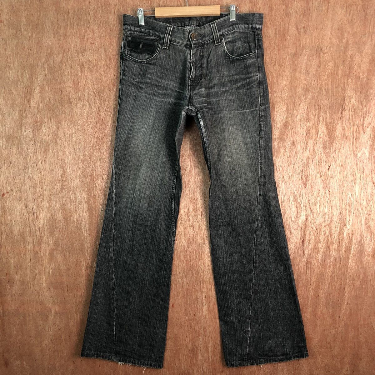 Japanese Brand × StraightFaded Takaiq Black Denim Jeans Pants #c251 Size US 34 / EU 50 - 1 Thumbnail