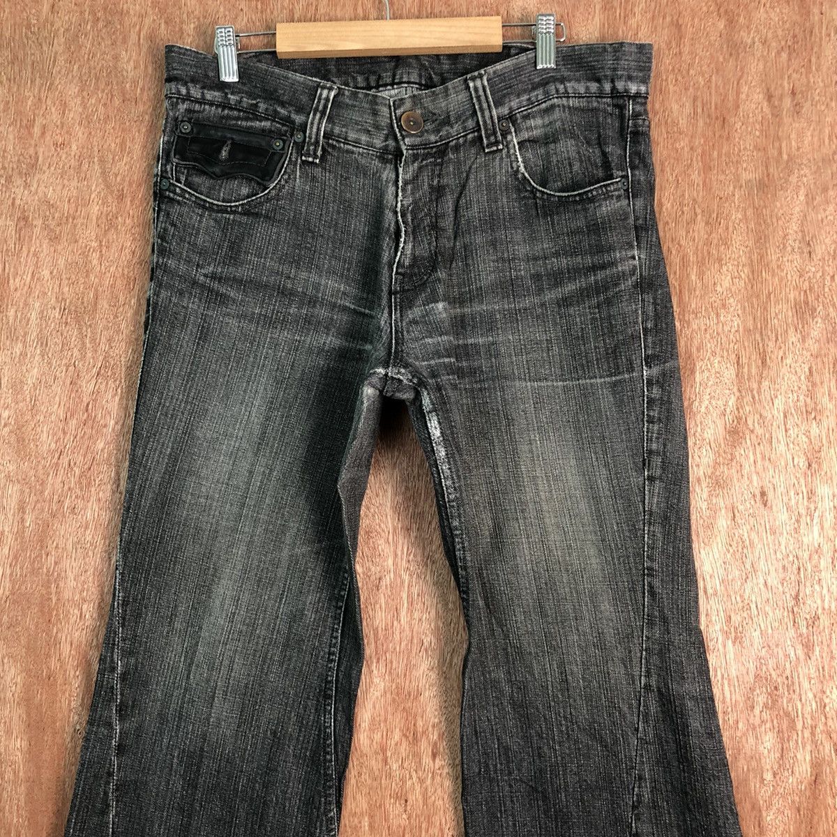 Japanese Brand × StraightFaded Takaiq Black Denim Jeans Pants #c251 Size US 34 / EU 50 - 2 Thumbnail