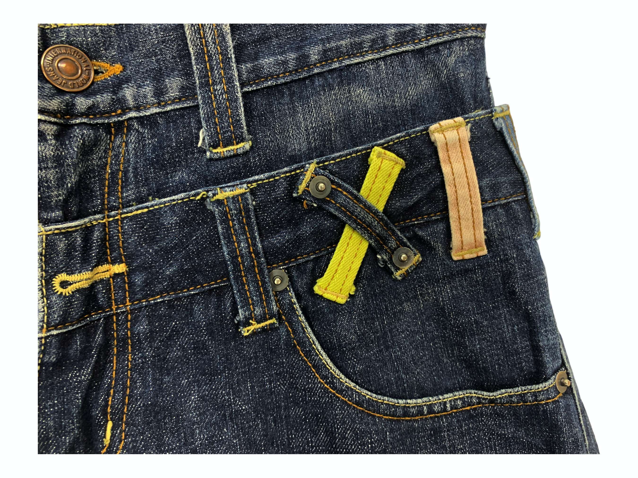 Japanese Brand Dominate Handcrafted Jeans Double Waist Distressed Jeans Size US 30 / EU 46 - 10 Thumbnail