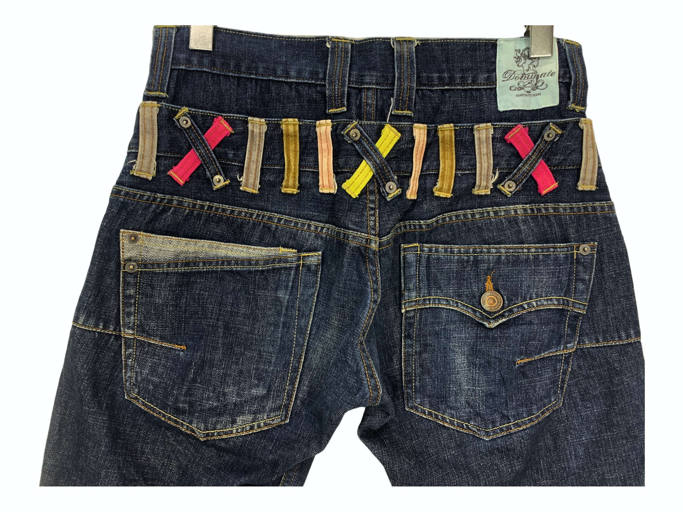 Japanese Brand Dominate Handcrafted Jeans Double Waist Distressed Jeans Size US 30 / EU 46 - 6 Thumbnail