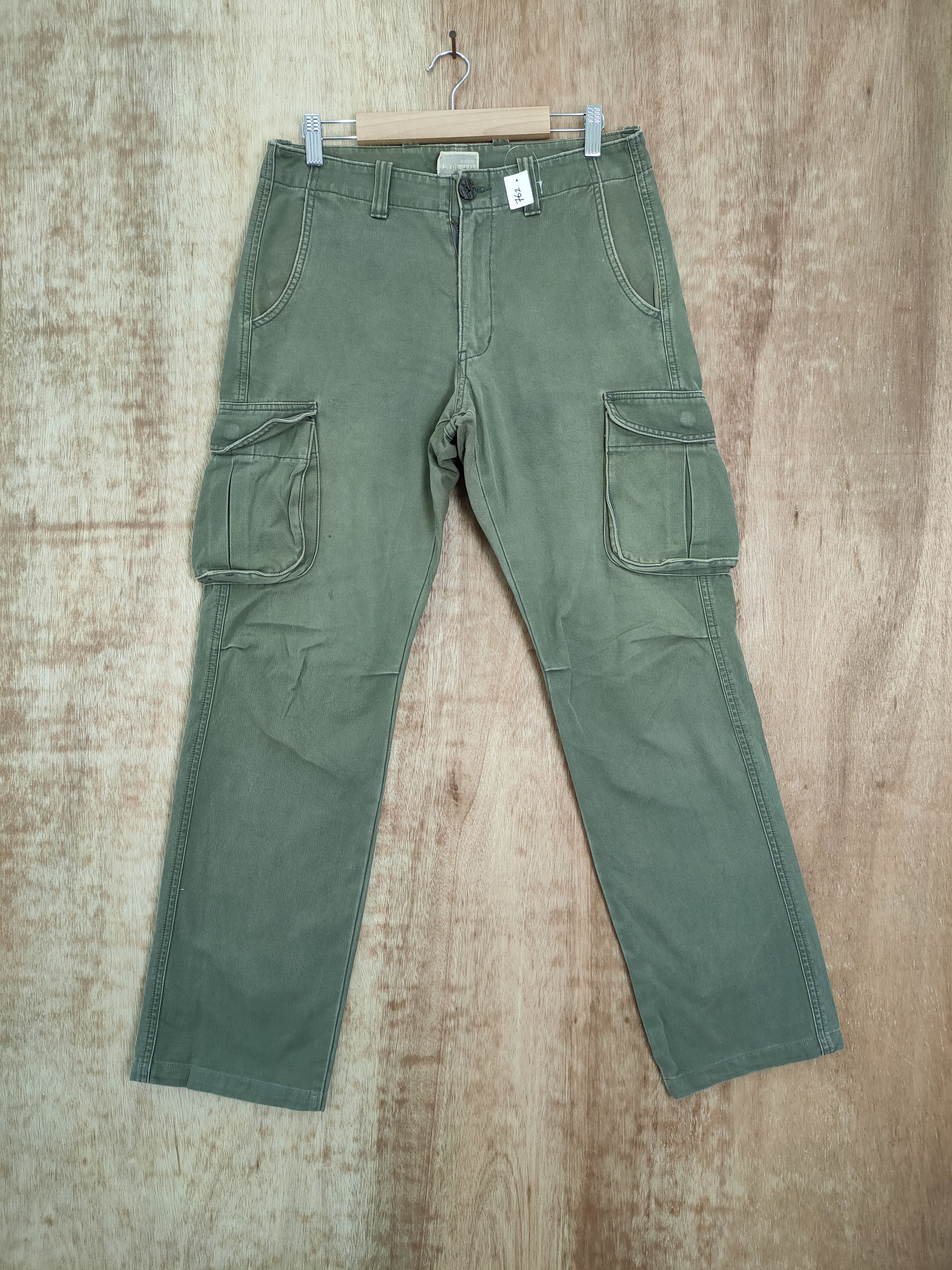 Japanese Brand Surplus BlueWay japan heavy green cargo pants #762DLL Size US 31 - 1 Thumbnail