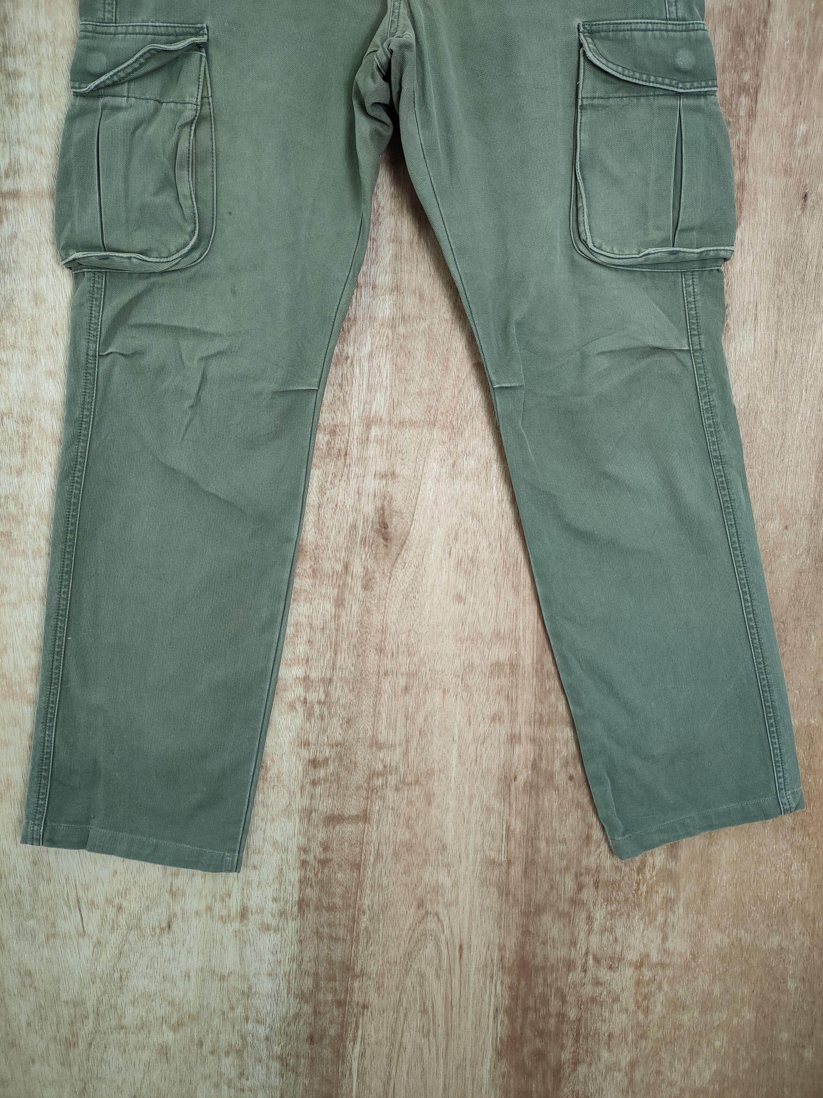 Japanese Brand Surplus BlueWay japan heavy green cargo pants #762DLL Size US 31 - 2 Thumbnail