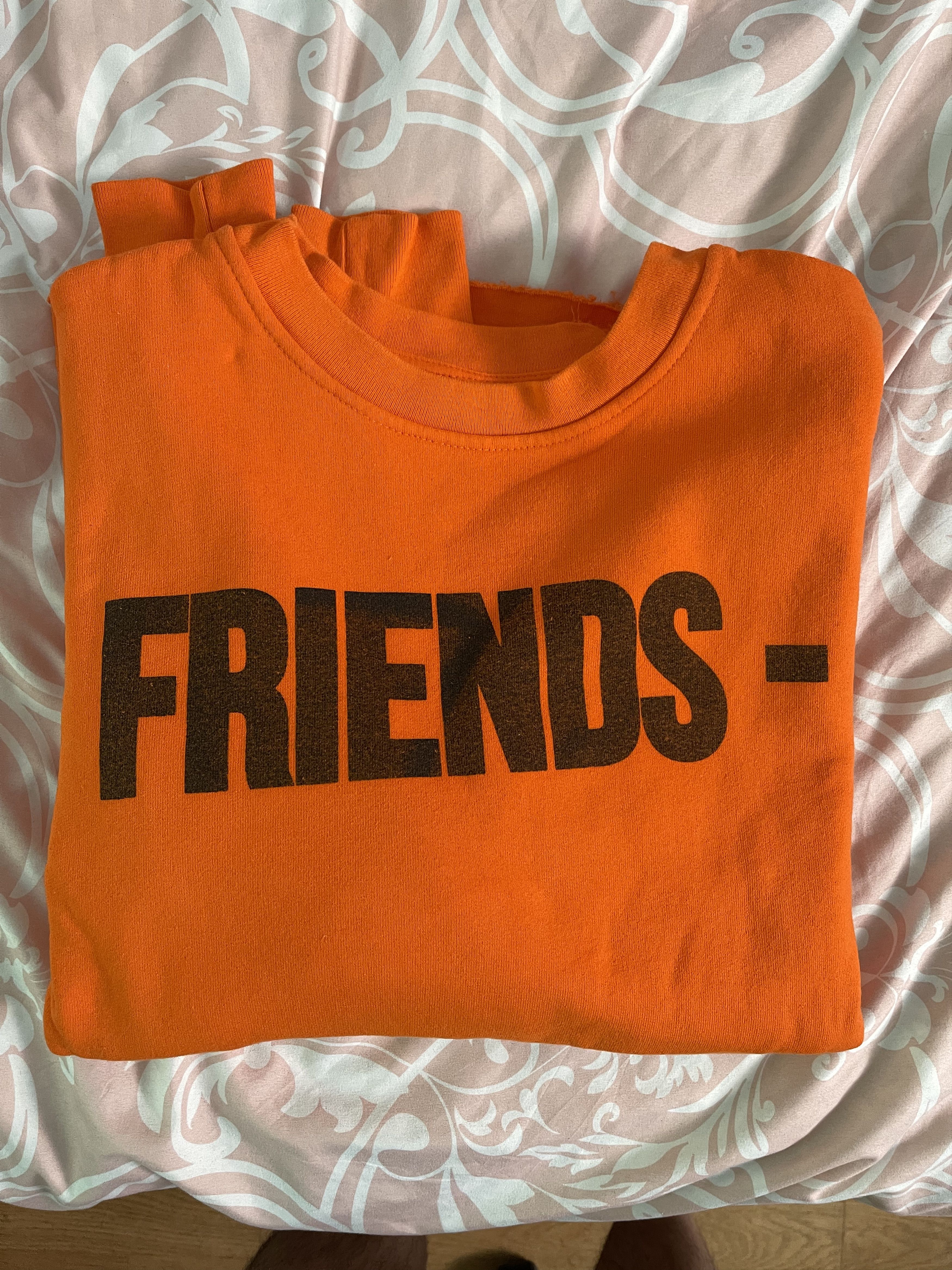 image of Vlone Friends Orange Crew, Men's (Size Medium)