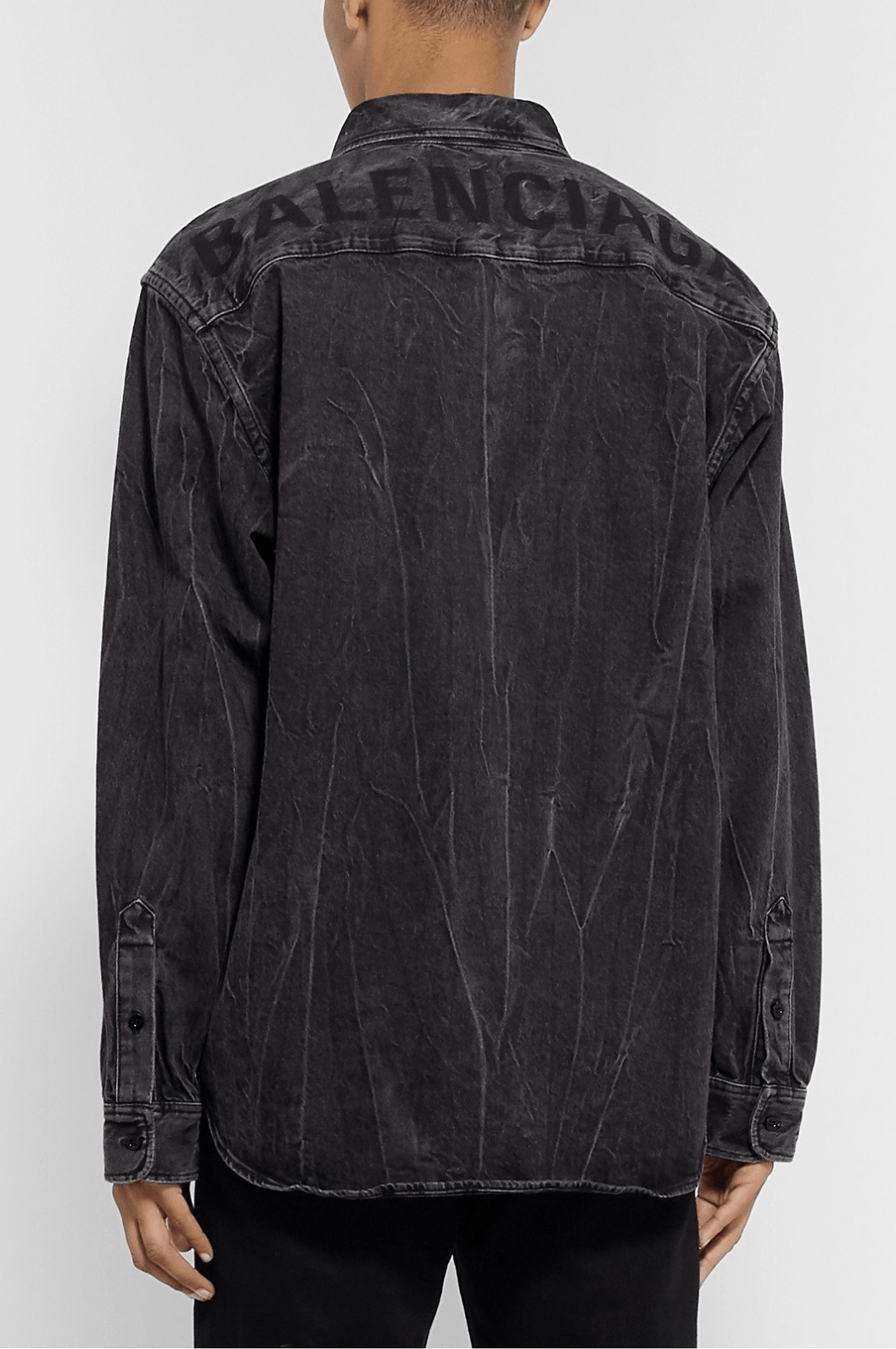 Balenciaga Balenciaga Button Down Logo Denim Shirt Size US L / EU 52-54 / 3 - 1 Thumbnail