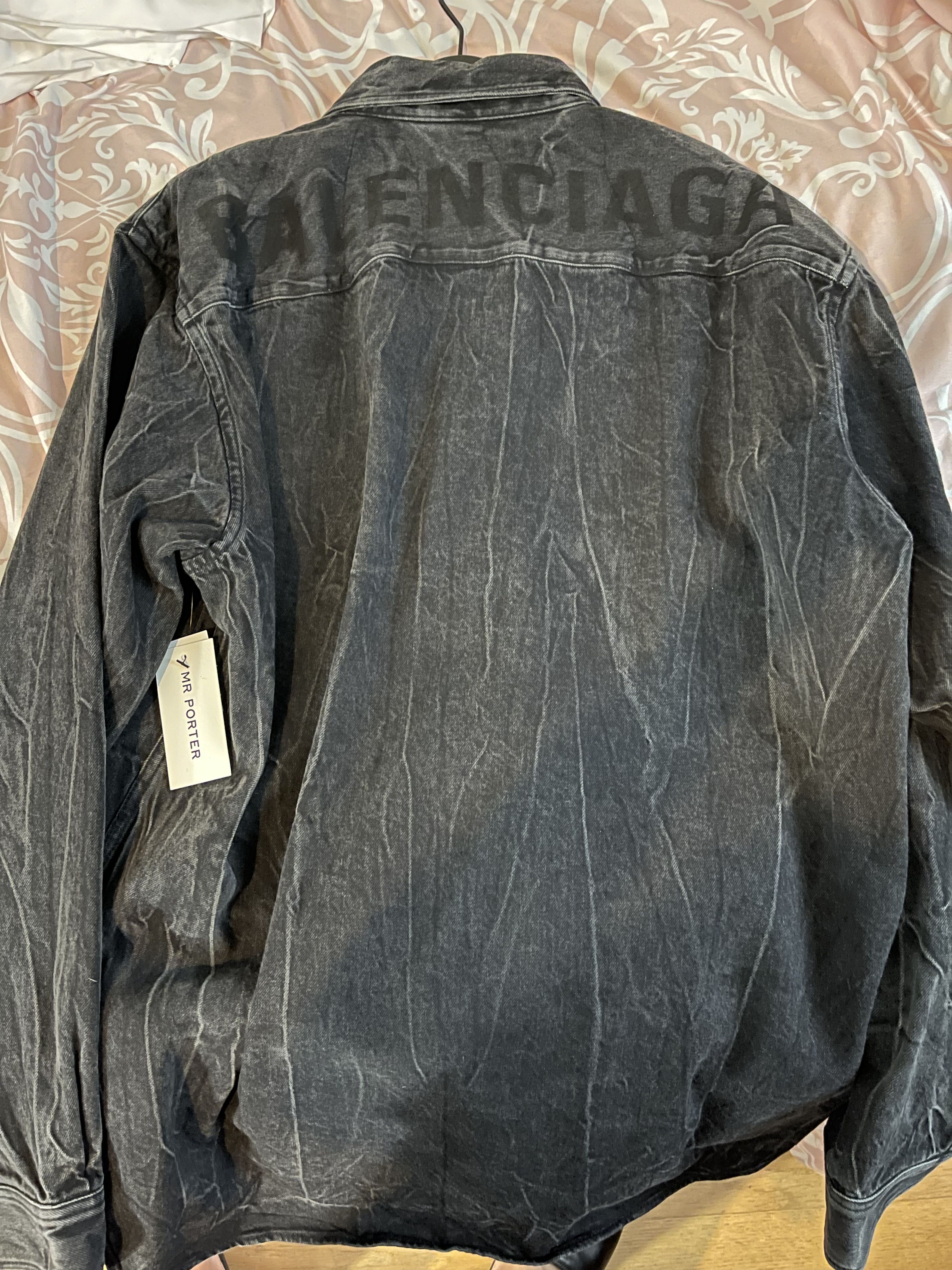 Balenciaga Balenciaga Button Down Logo Denim Shirt Size US L / EU 52-54 / 3 - 3 Thumbnail