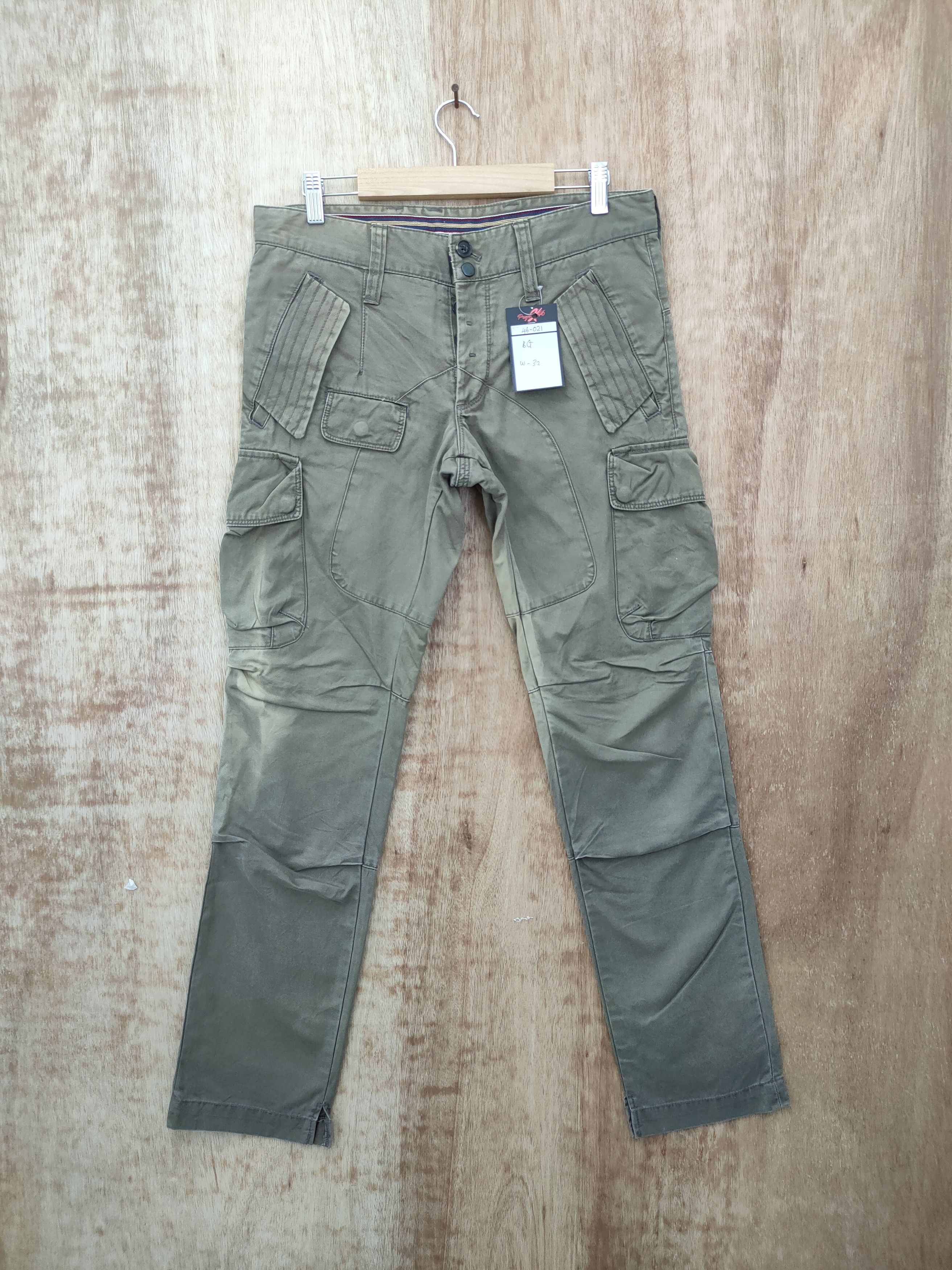 image of Vintage Dl Bg Japan Faded Tactical Multipocket Cargo Pants 46-021 in Brown, Men's (Size 30)