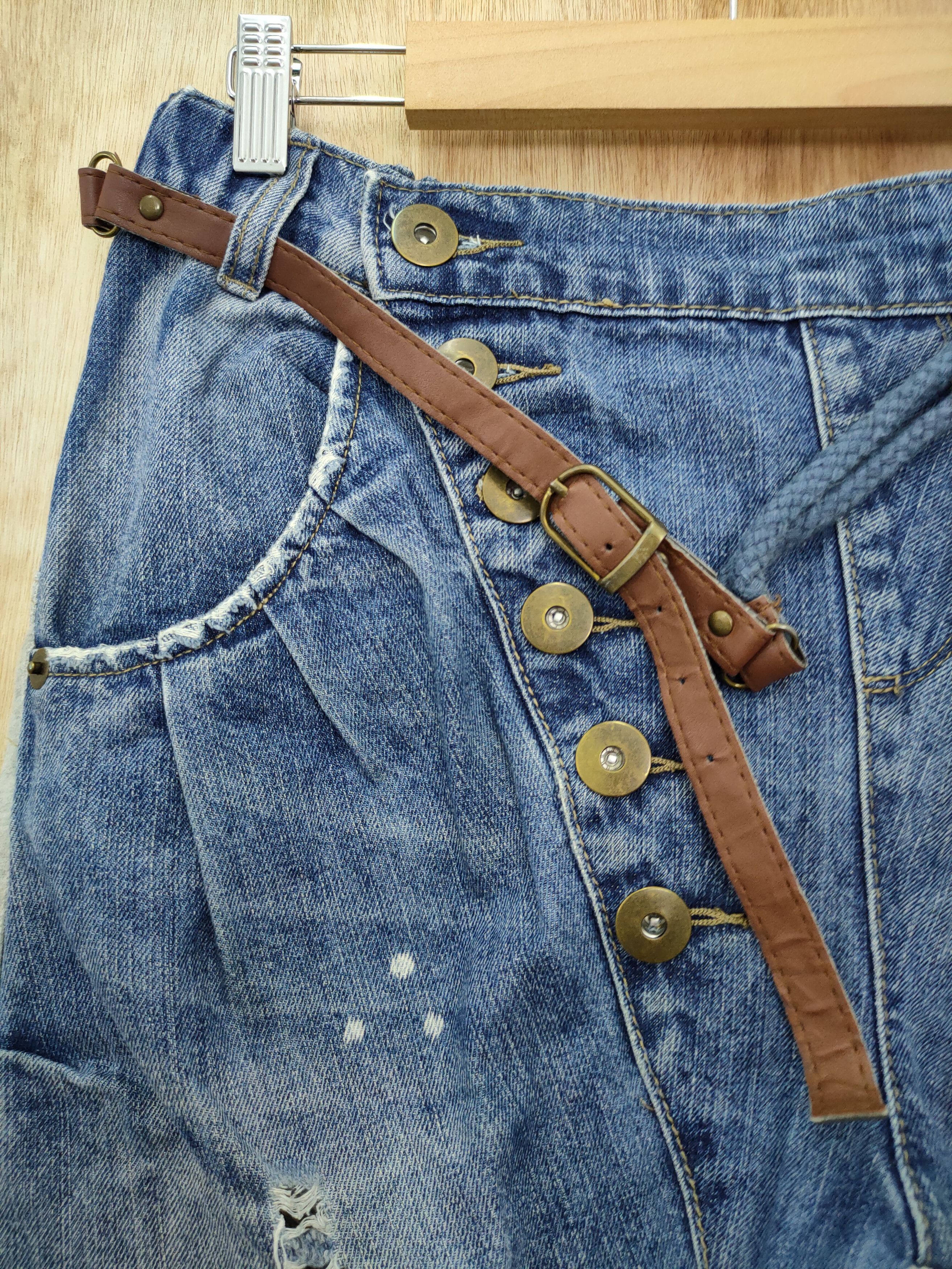 Japanese Brand DL Japan Custom patchwork denim jogger pants #46-004 Size 28" / US 6 / IT 42 - 4 Thumbnail