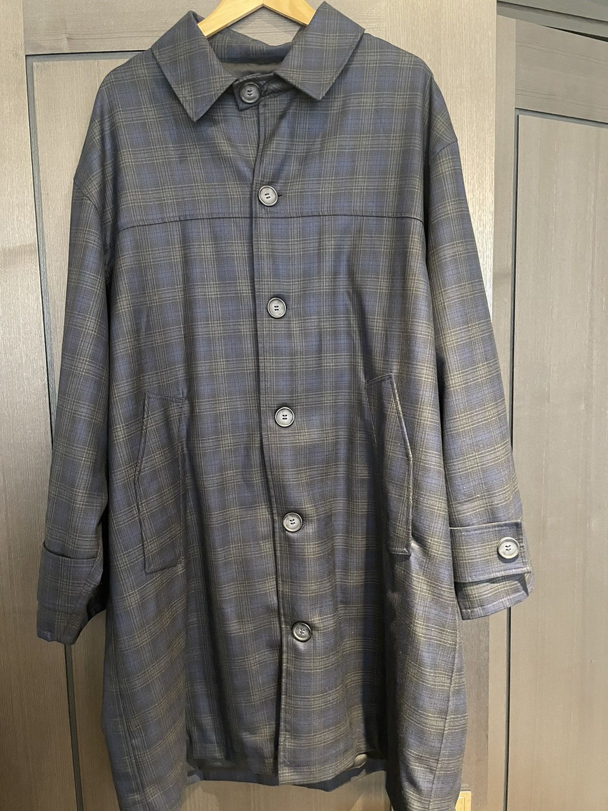 Grunge plaid coat