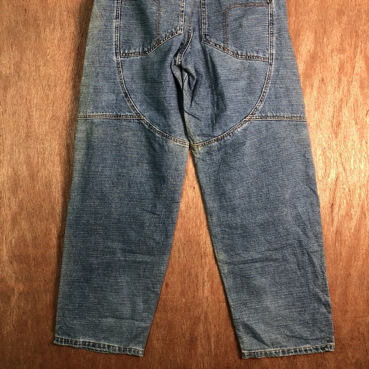 Ringspun DLL Ringspun Blue double knee Denim Jeans Pants #c136 Size US 31 - 10 Thumbnail