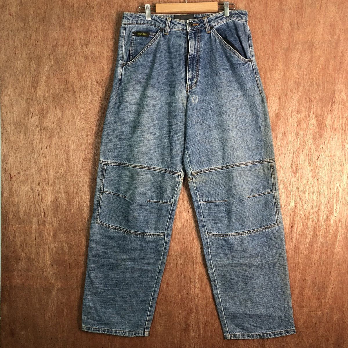 Ringspun DLL Ringspun Blue double knee Denim Jeans Pants #c136 Size US 31 - 1 Thumbnail
