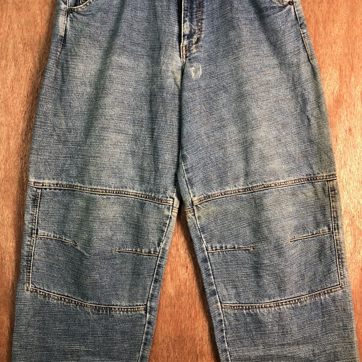Ringspun DLL Ringspun Blue double knee Denim Jeans Pants #c136 Size US 31 - 4 Thumbnail