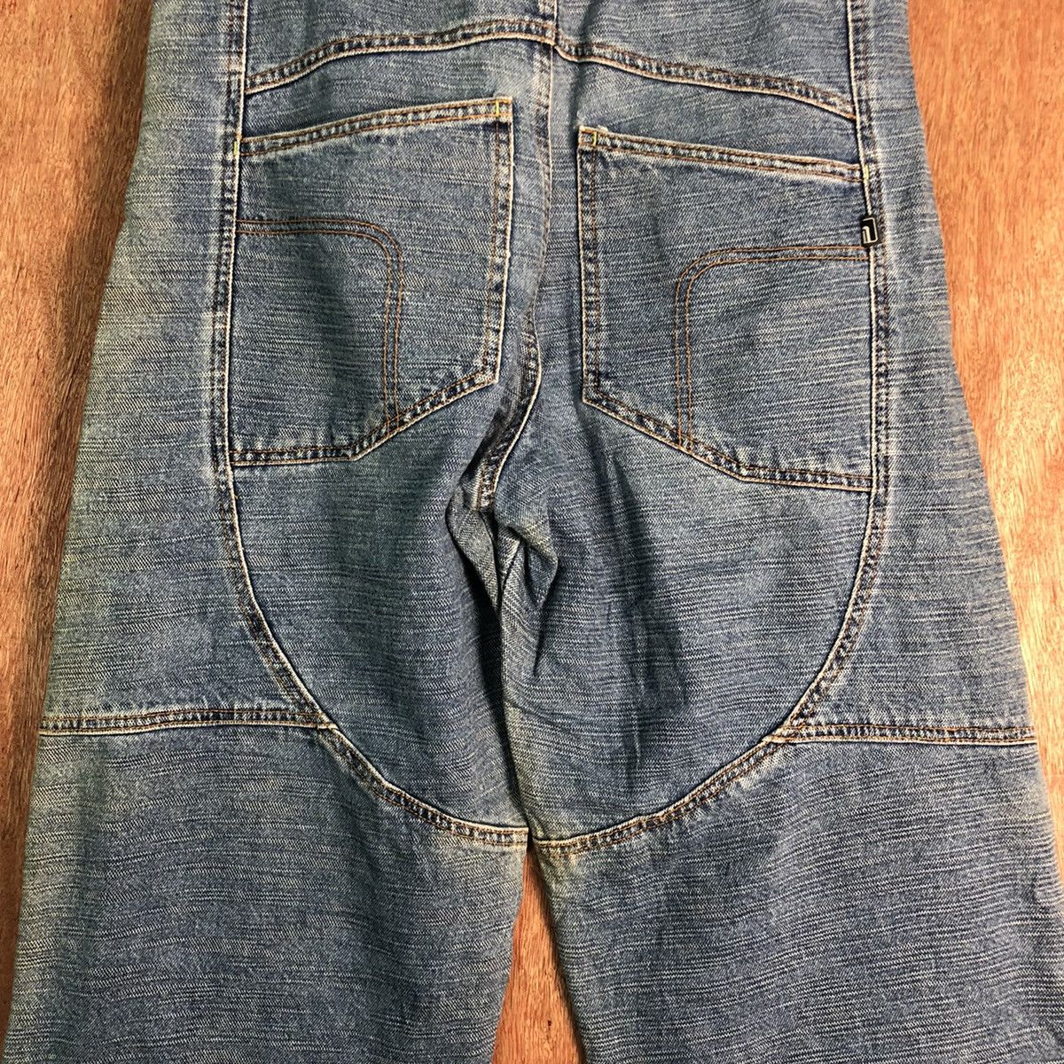 Ringspun DLL Ringspun Blue double knee Denim Jeans Pants #c136 Size US 31 - 11 Thumbnail