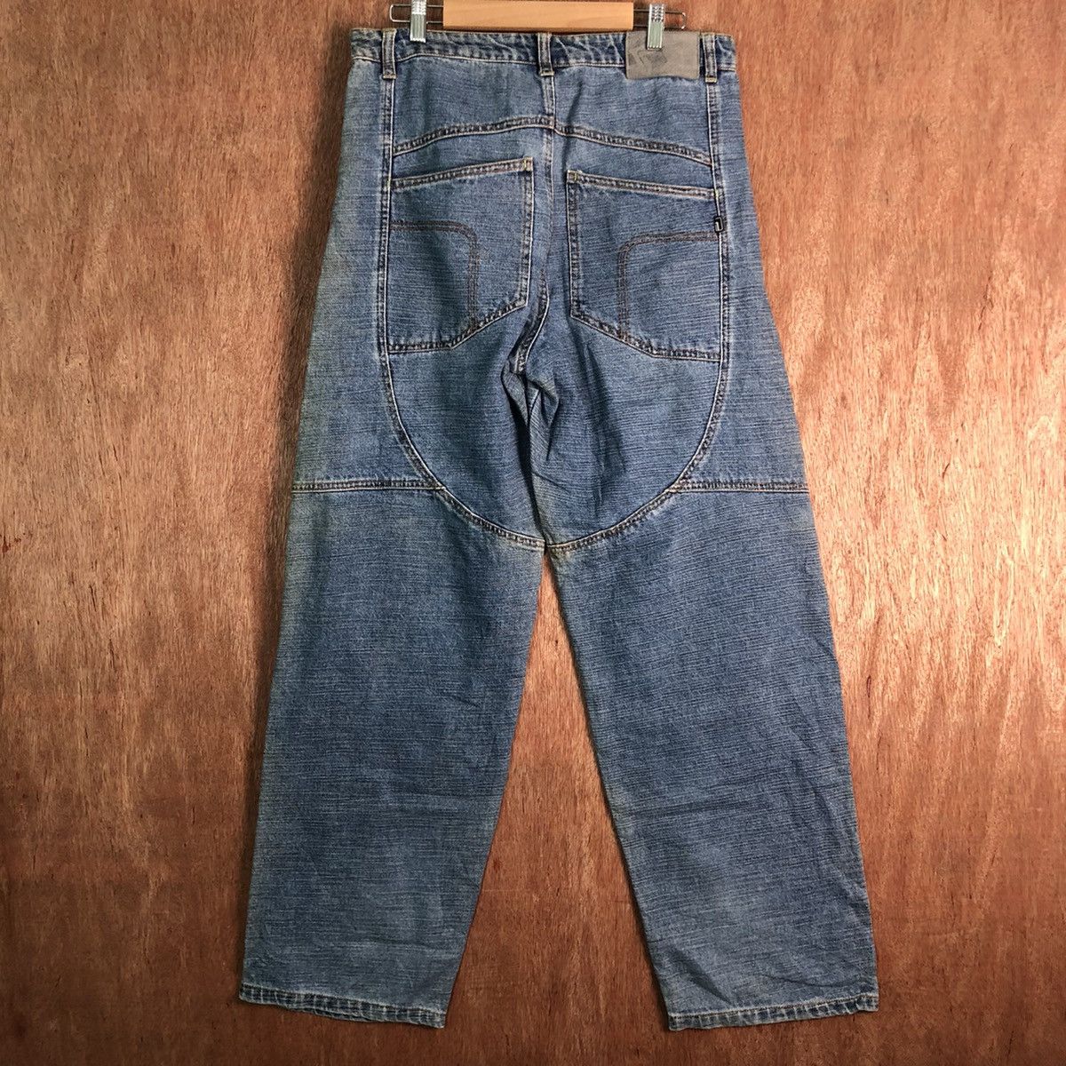 Ringspun DLL Ringspun Blue double knee Denim Jeans Pants #c136 Size US 31 - 8 Thumbnail