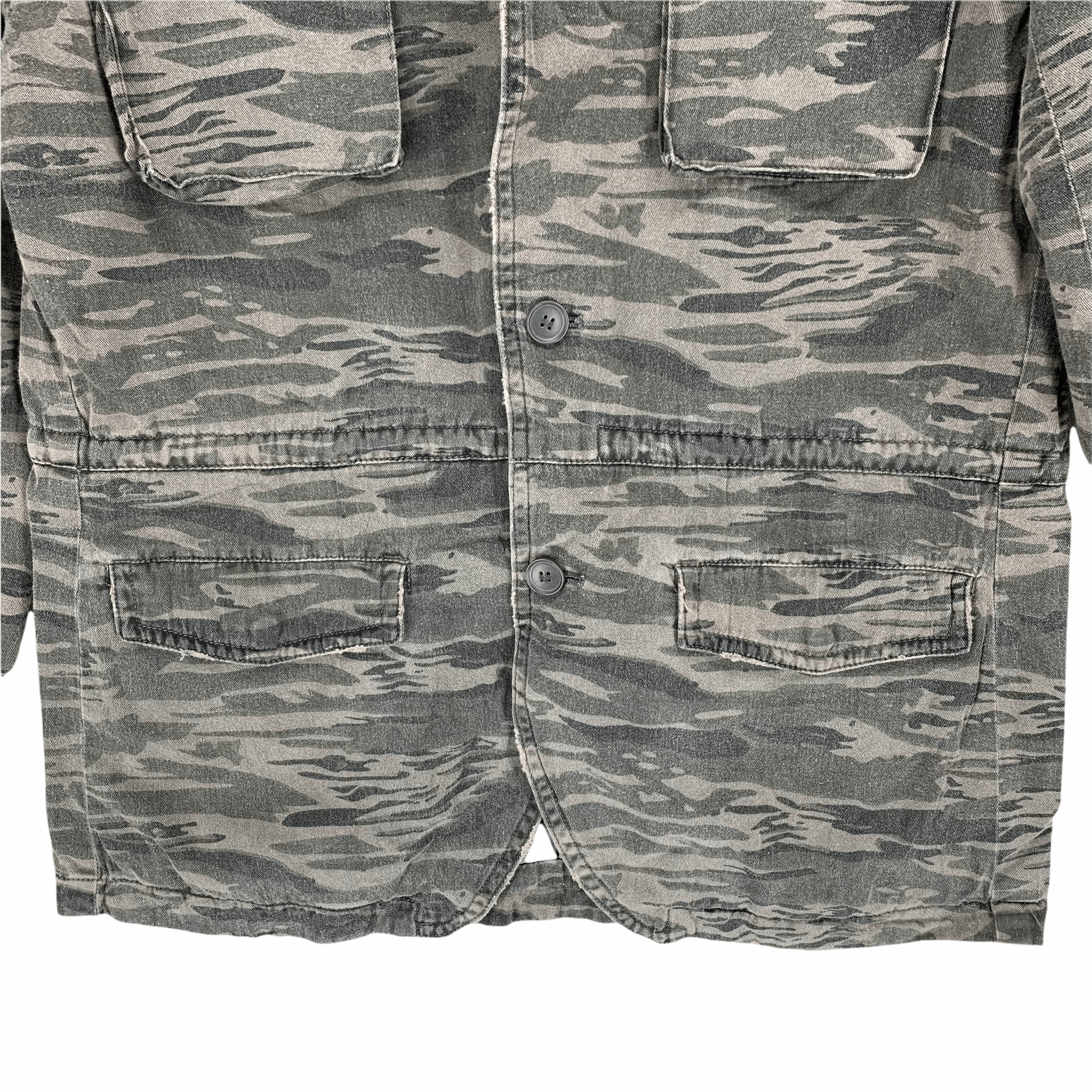 Japanese Brand Power To The People Camo Army Style Chore Jacket #3284-117 Size US L / EU 52-54 / 3 - 5 Thumbnail