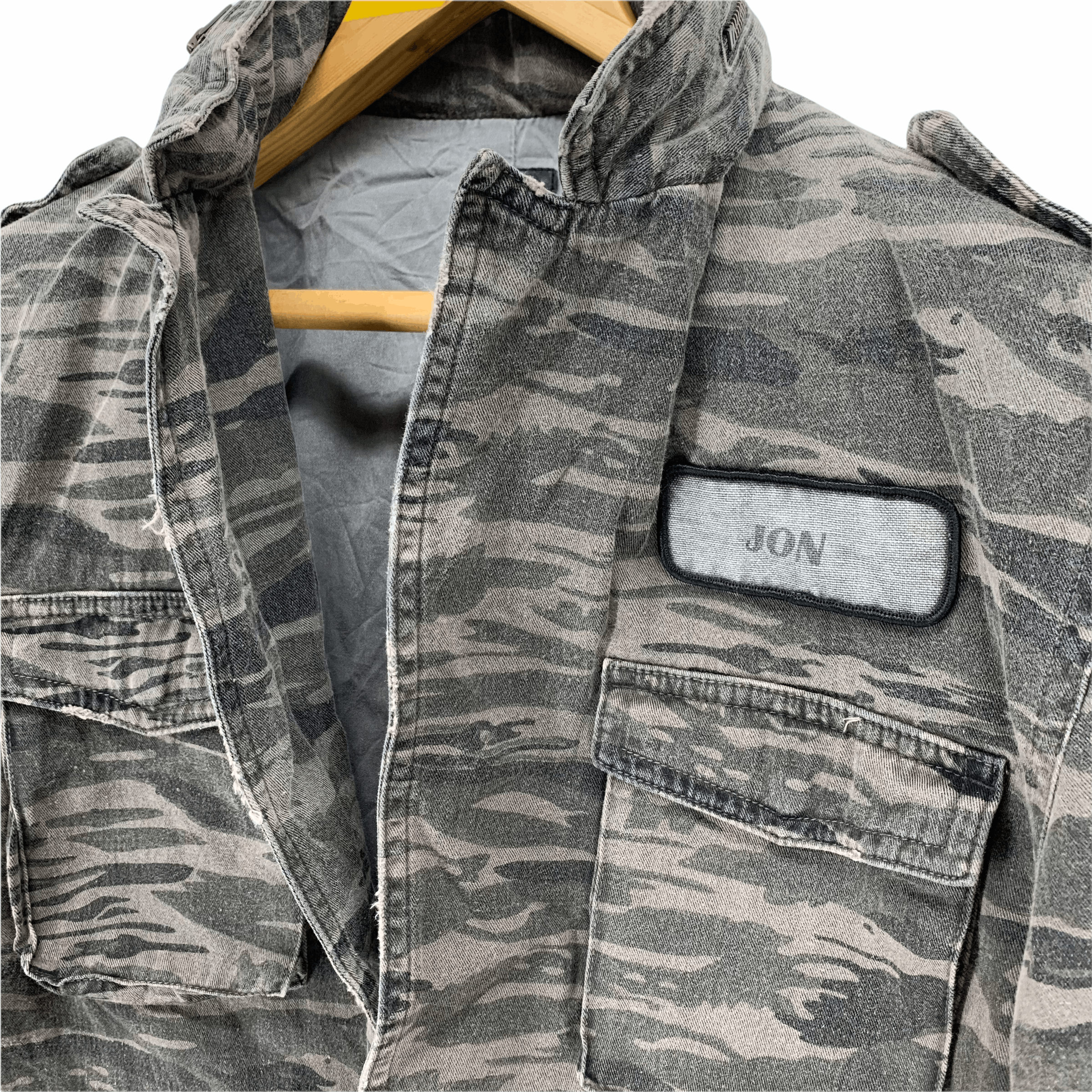 Japanese Brand Power To The People Camo Army Style Chore Jacket #3284-117 Size US L / EU 52-54 / 3 - 3 Thumbnail