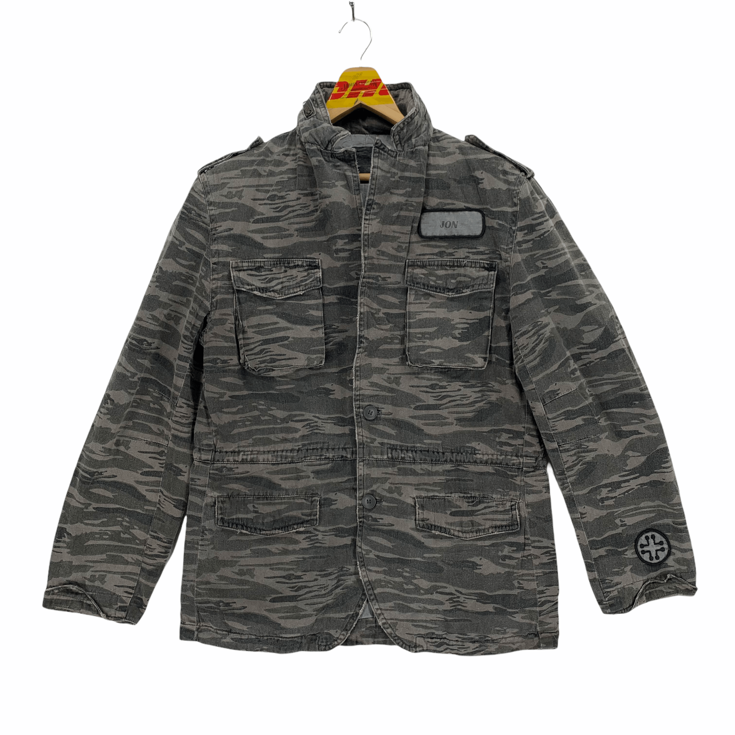 Power To The People Camo Army Style Chore Jacket #3284-117