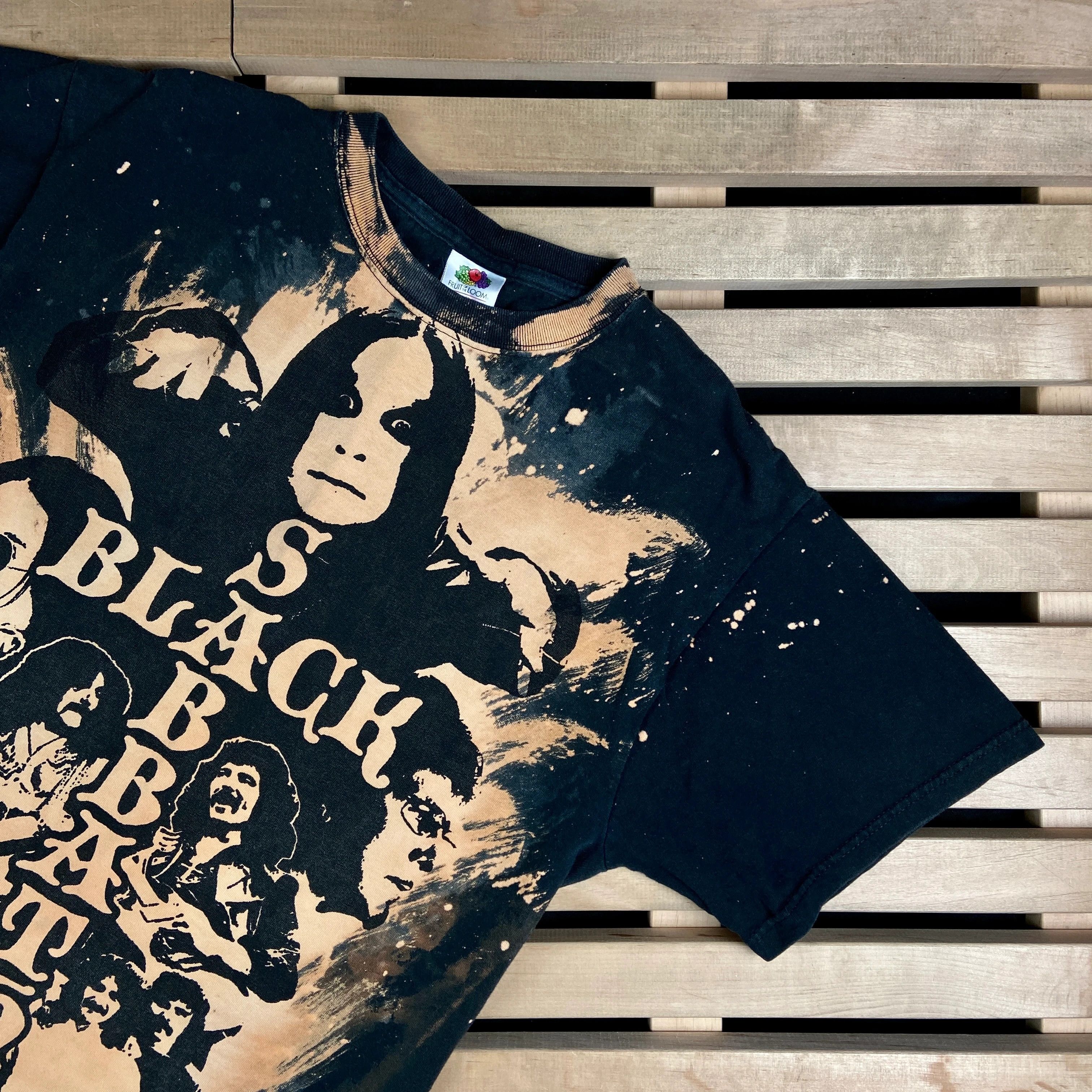 Band Tees × Black Sabbath × Vintage Mens Vintage T Shirt Black 