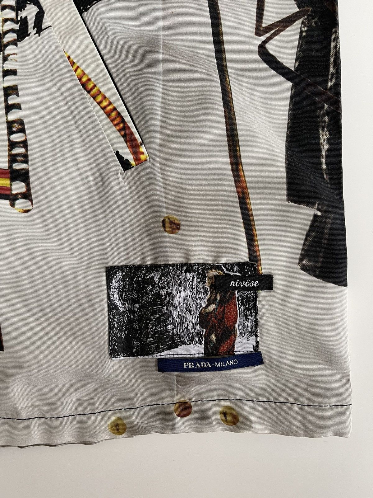 Prada AW16 Christophe Chemin Printed Silk-faille Hooded Jacket Size US M / EU 48-50 / 2 - 6 Thumbnail