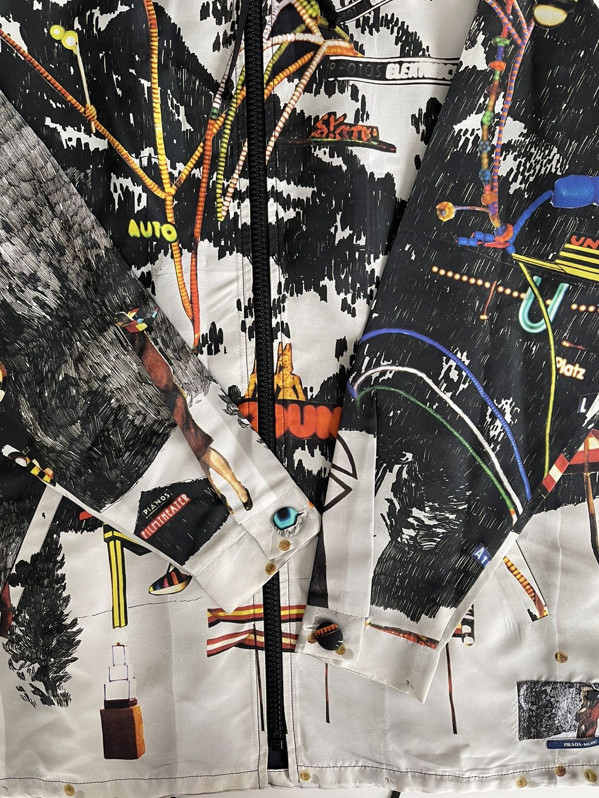 Prada AW16 Christophe Chemin Printed Silk-faille Hooded Jacket Size US M / EU 48-50 / 2 - 5 Thumbnail