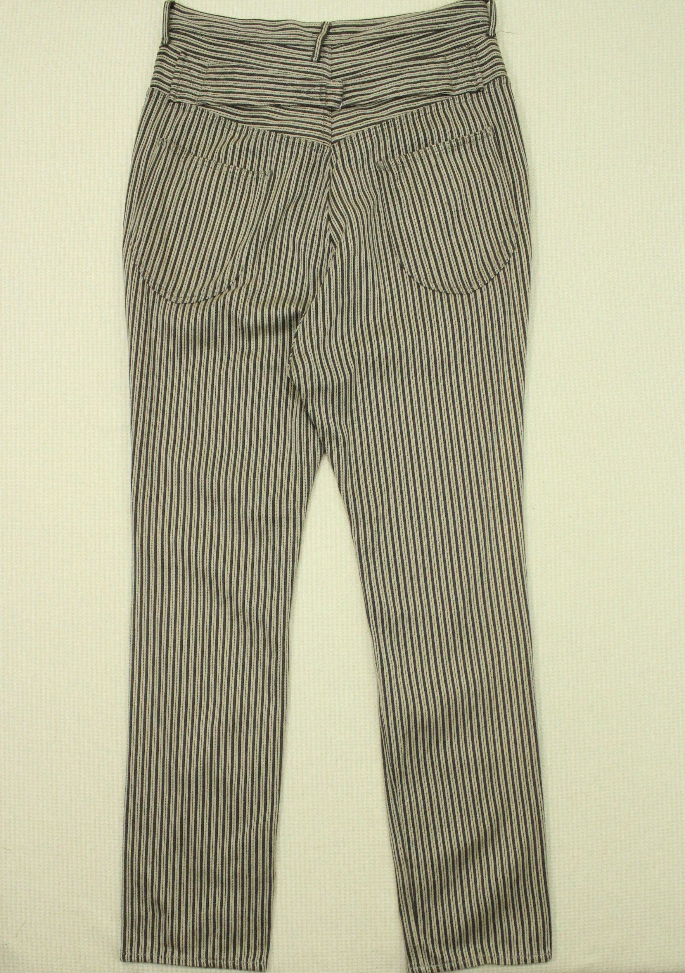 image of Kapital Pants Striped Kapital Clown Drop Crotch Buckle Back, Men's (Size 30)