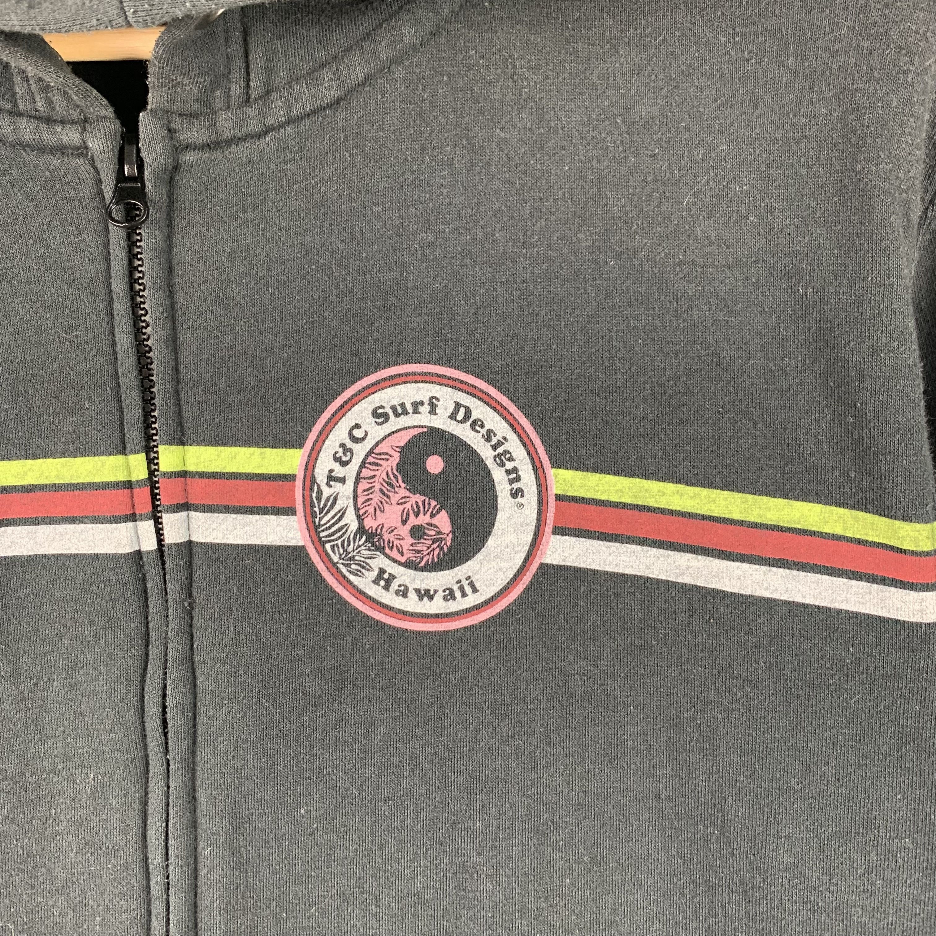 Vintage T&C Surf Design Hawaii Zipper Hoodies #3624-127 Size US L / EU 52-54 / 3 - 5 Thumbnail