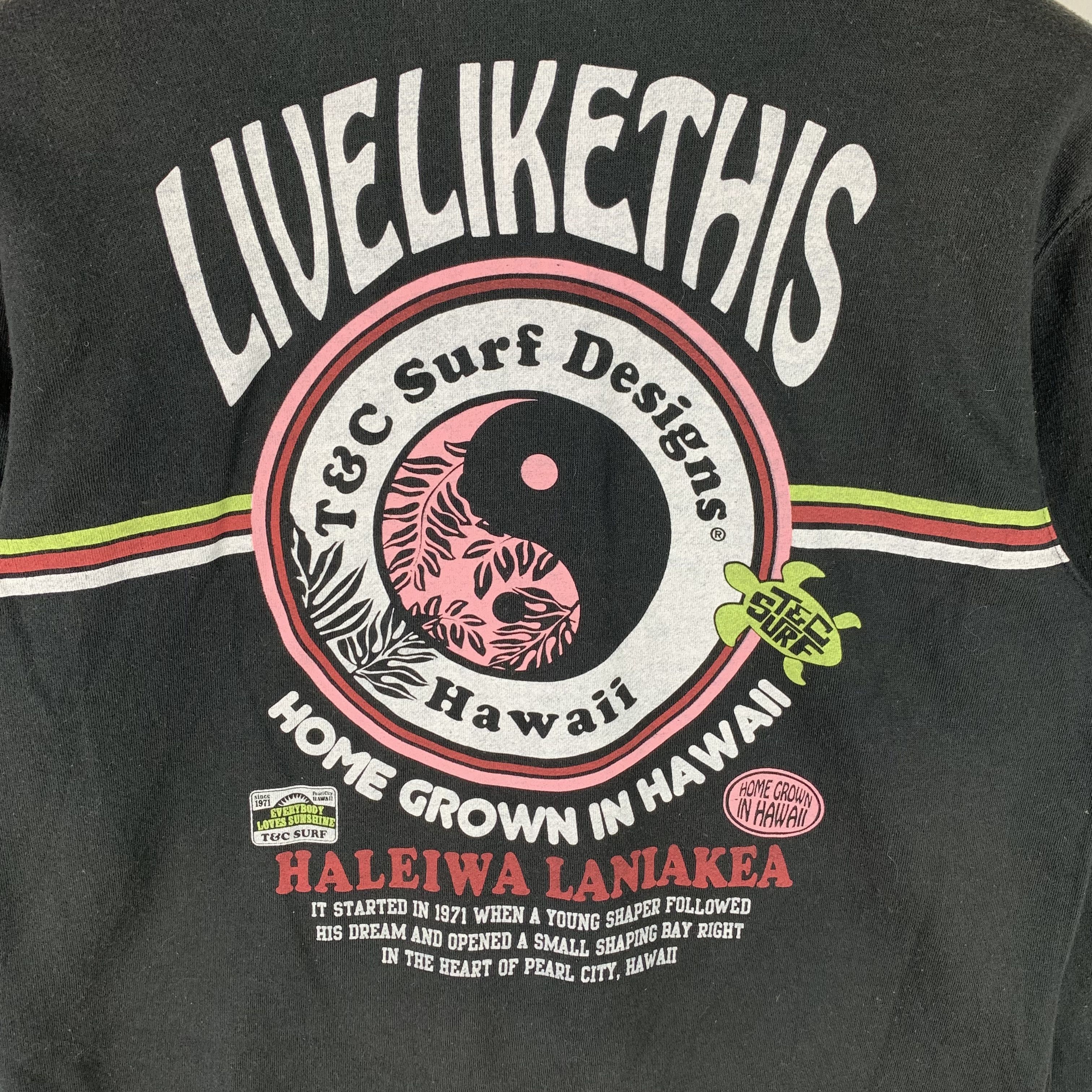 Vintage T&C Surf Design Hawaii Zipper Hoodies #3624-127 Size US L / EU 52-54 / 3 - 2 Thumbnail