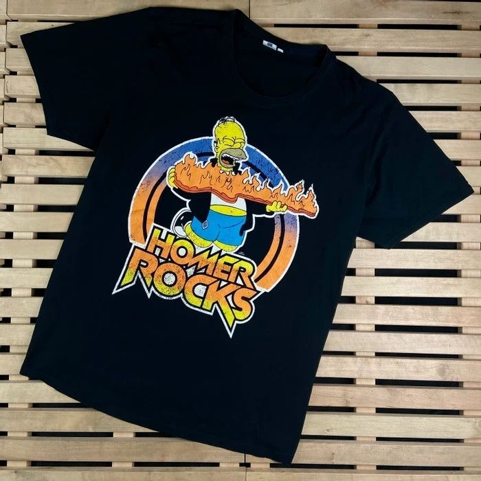 The Simpsons Mens Vintage T Shirt Simpsons Homer Rocks Size 5XL XXXXXL Size US XXL / EU 58 / 5 - 1 Thumbnail