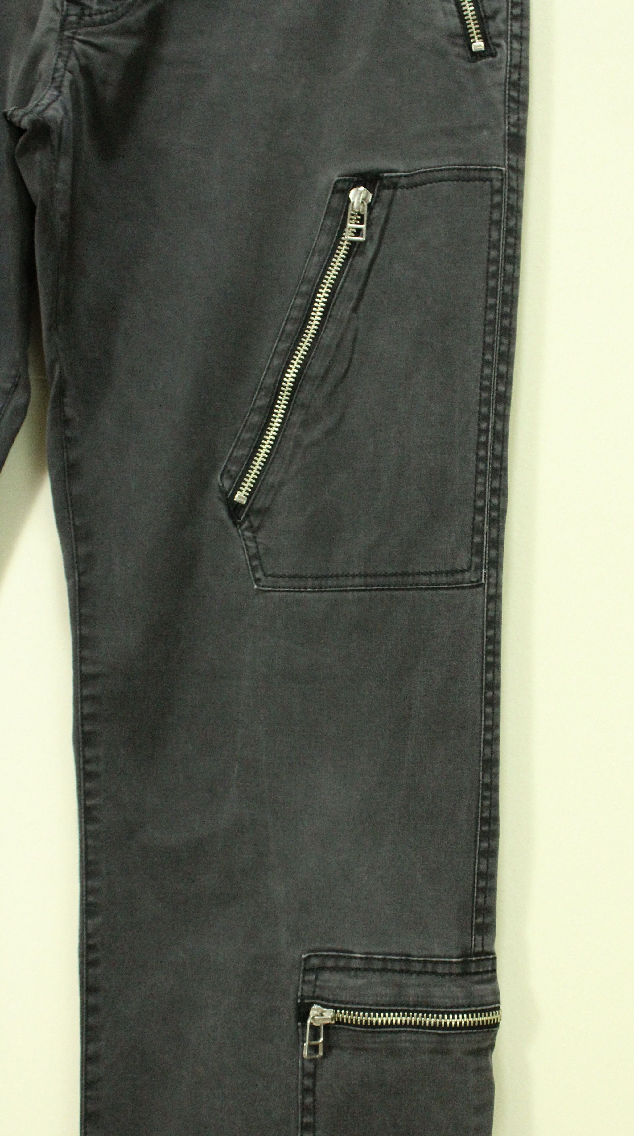 Japanese Brand GGPX Pants Multi Zipper Cargo Stretchy Faded Grunge Raver Size US 30 / EU 46 - 6 Thumbnail
