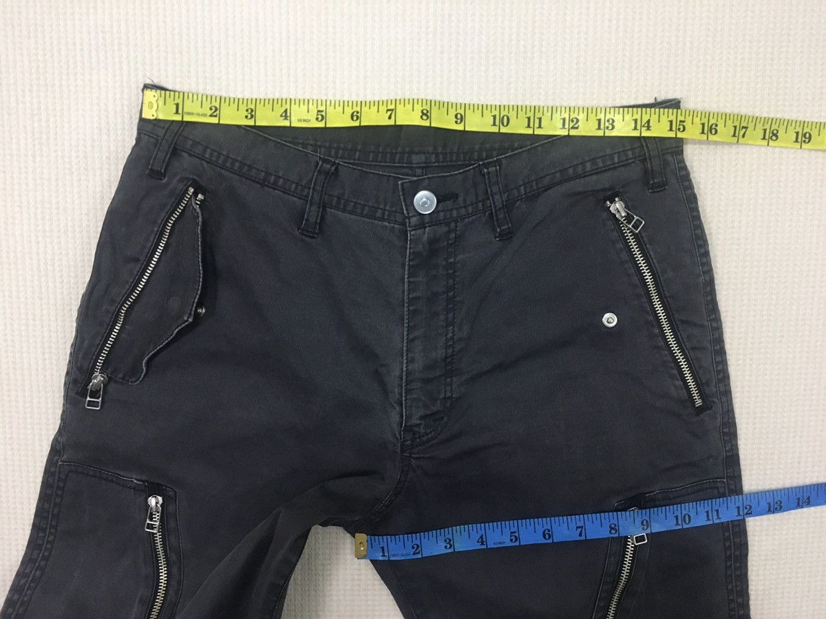 Japanese Brand GGPX Pants Multi Zipper Cargo Stretchy Faded Grunge Raver Size US 30 / EU 46 - 21 Thumbnail