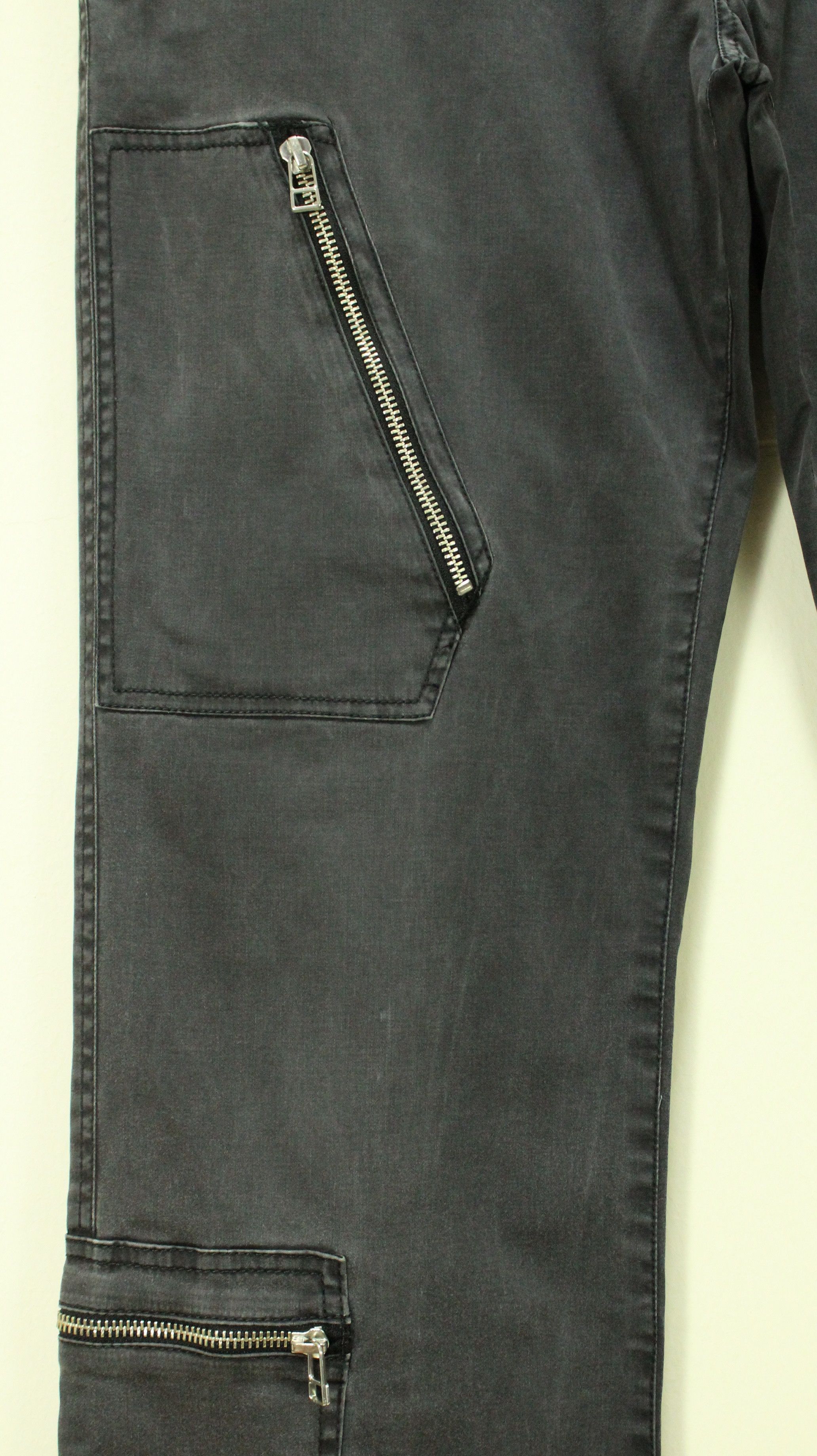 Japanese Brand GGPX Pants Multi Zipper Cargo Stretchy Faded Grunge Raver Size US 30 / EU 46 - 8 Thumbnail