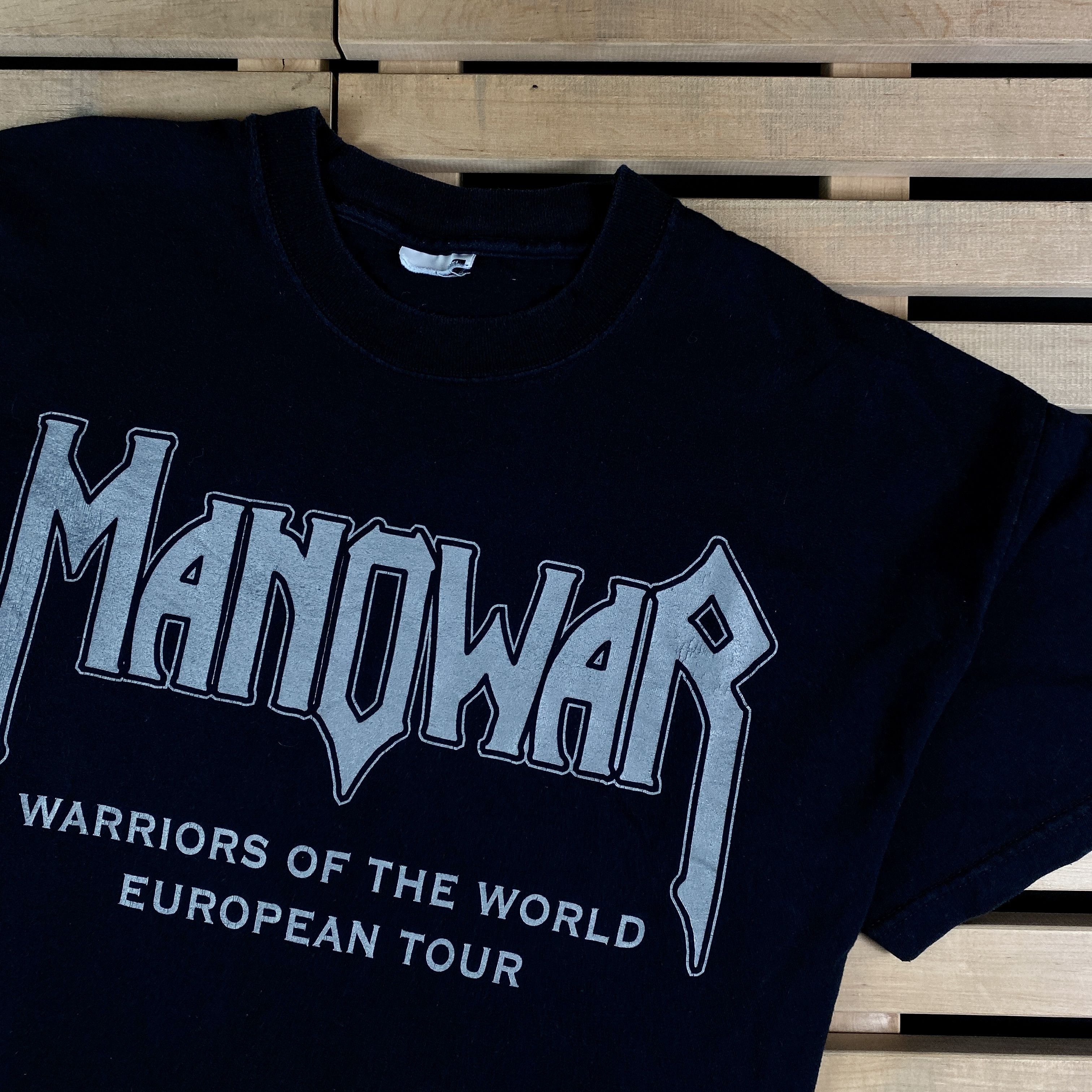 Band Tees × Vintage Mens Vintage T Shirt Manowar 2002 Back Big Print Size XL Size US XL / EU 56 / 4 - 2 Thumbnail