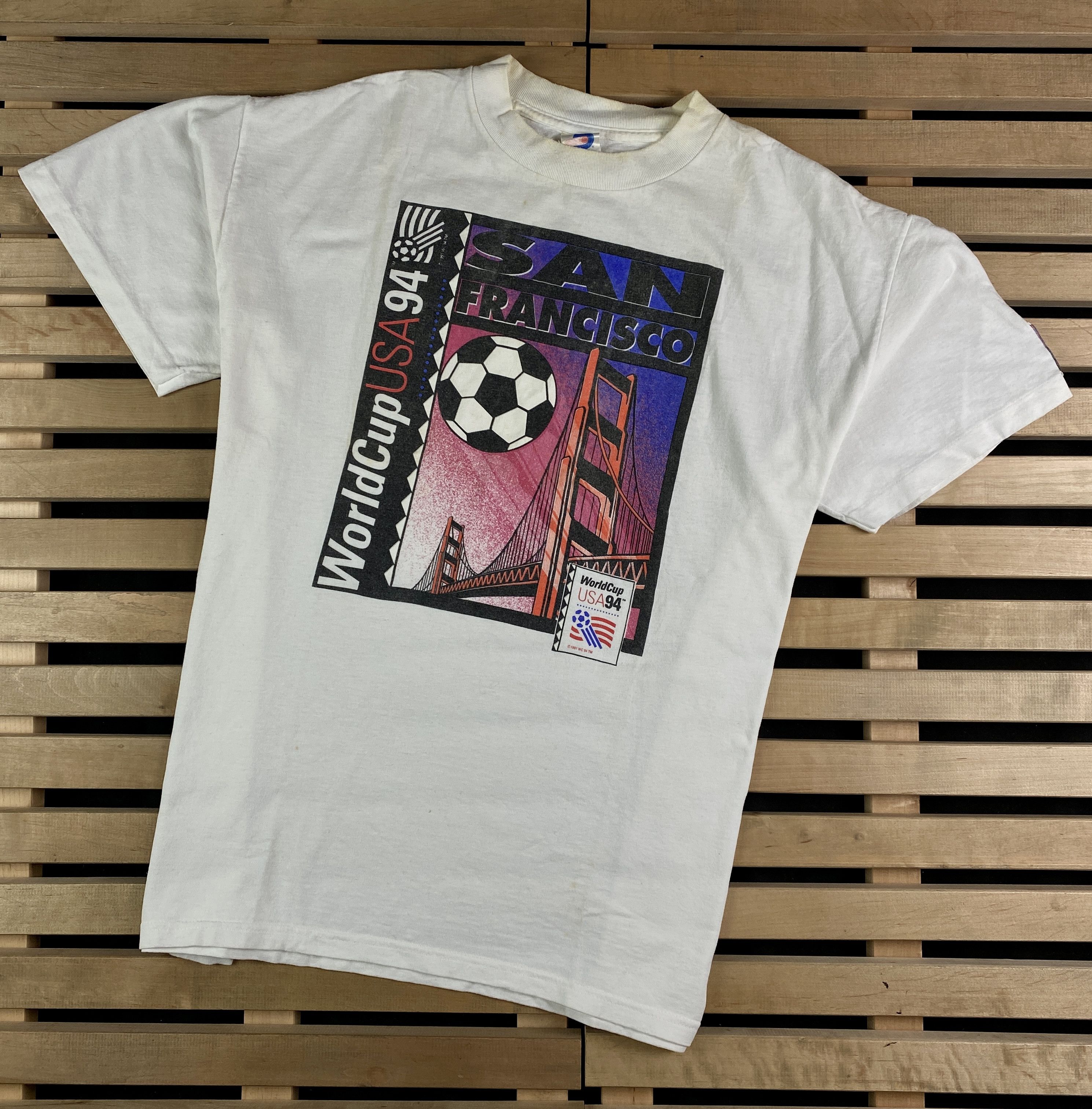 Mens Vintage T Shirt World Cup USA 94 San Francisco Size XL