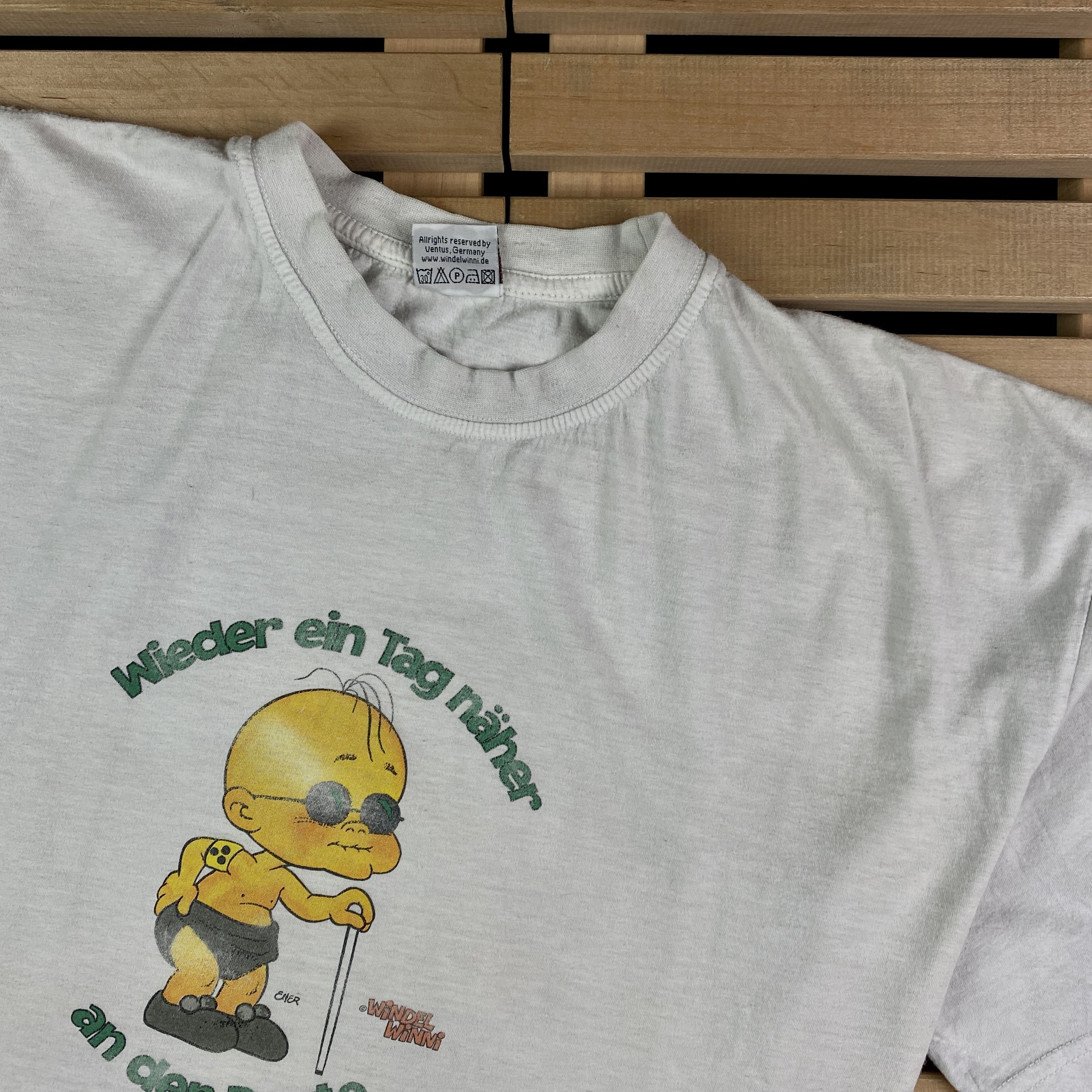 Vintage Mens Vintage T Shirt 90s Windel Winni Size XL Size US XL / EU 56 / 4 - 2 Thumbnail