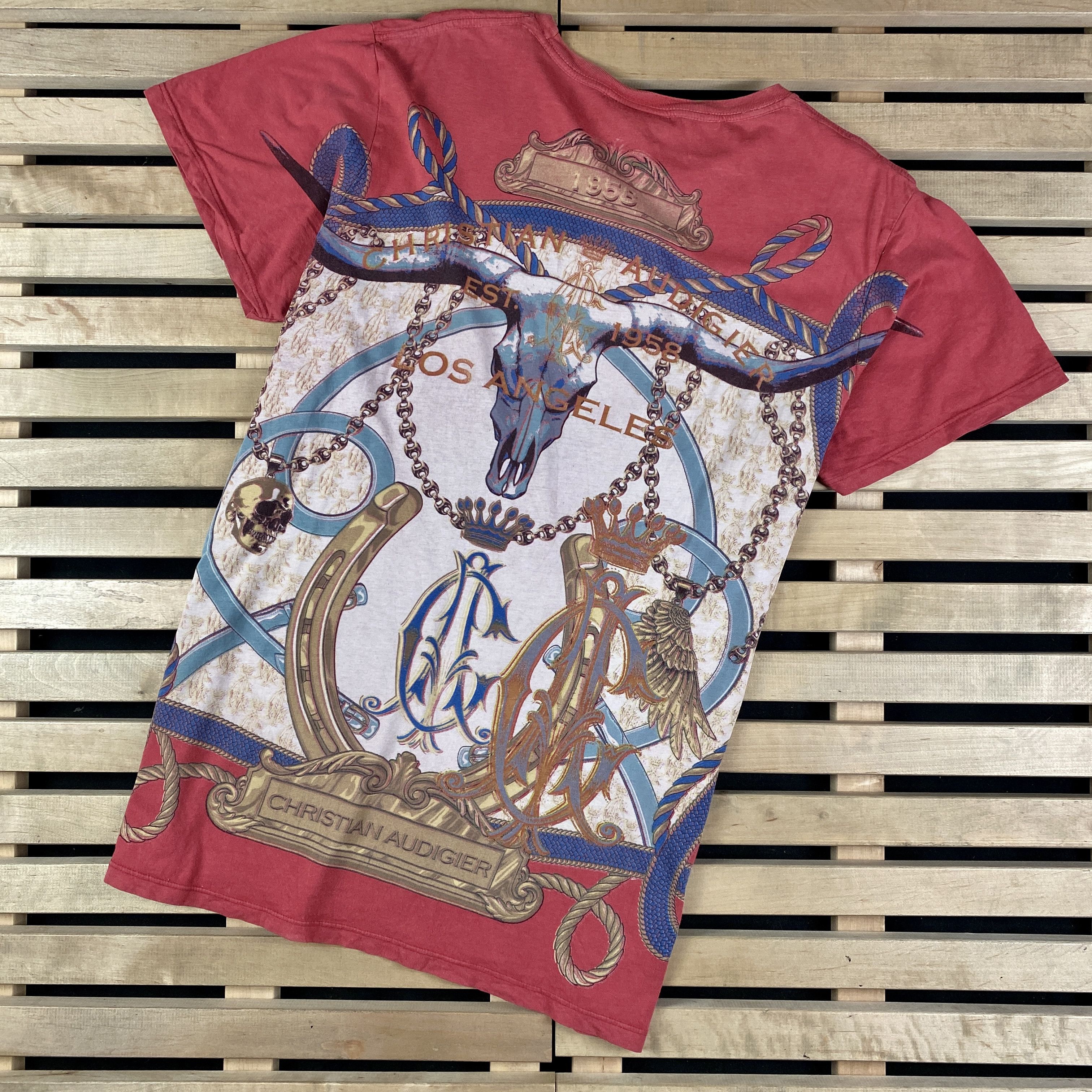 Christian Audigier × Vintage Mens T-Shirt Christian Audigier Vintage Size XL Size US XL / EU 56 / 4 - 6 Thumbnail
