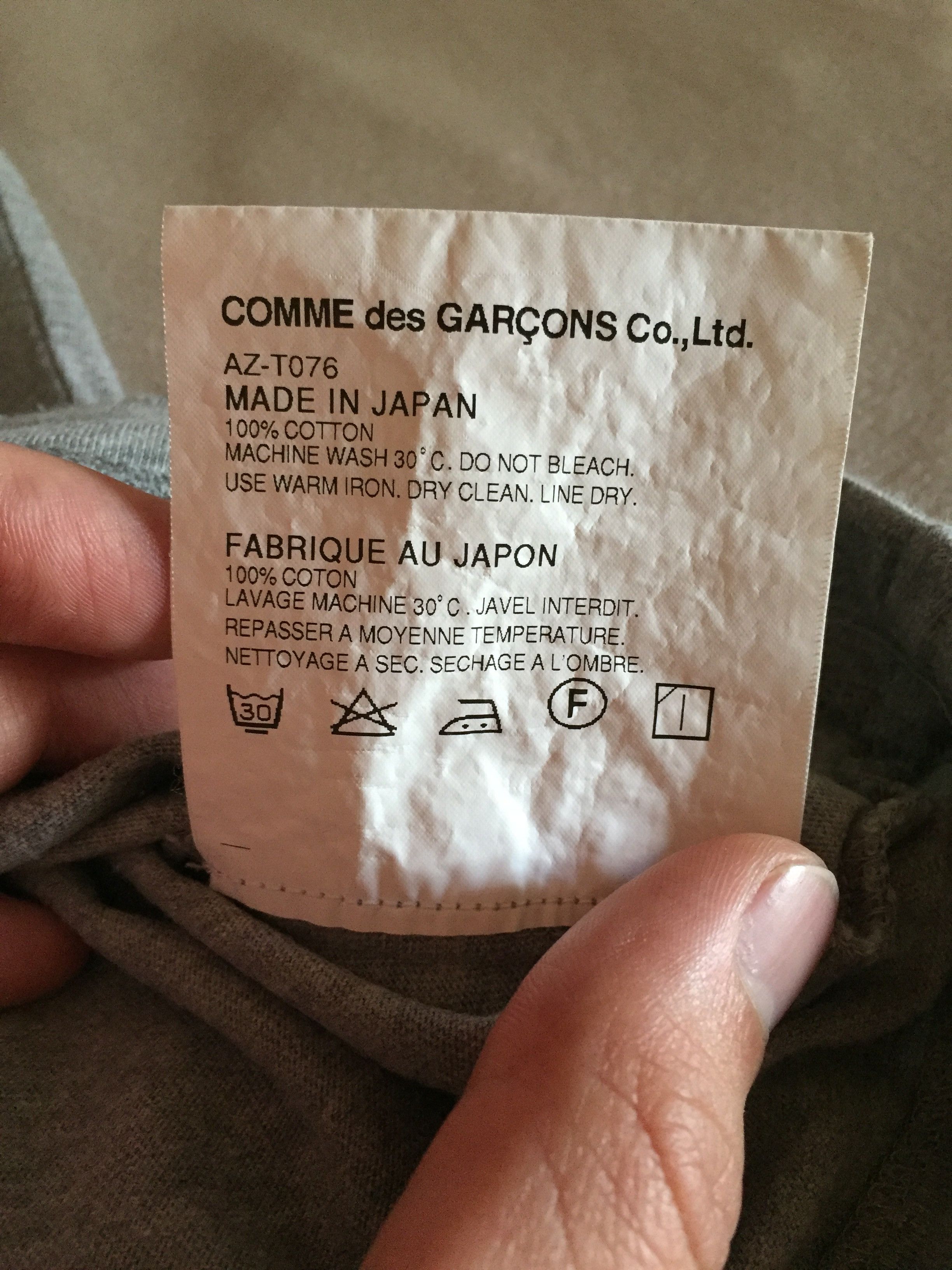 Comme des Garcons PLAY Comme des Garçons Play Grey T-Shirt Size US L / EU 52-54 / 3 - 6 Thumbnail