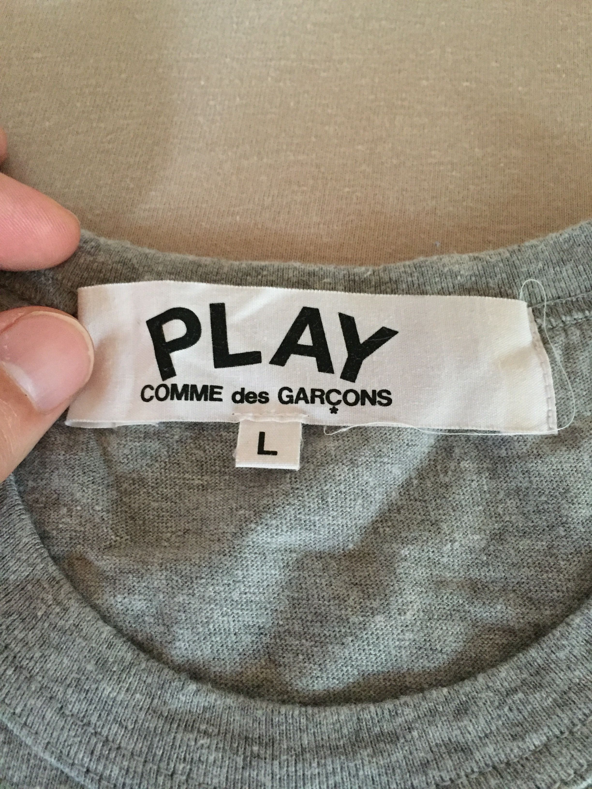 Comme des Garcons PLAY Comme des Garçons Play Grey T-Shirt Size US L / EU 52-54 / 3 - 4 Thumbnail