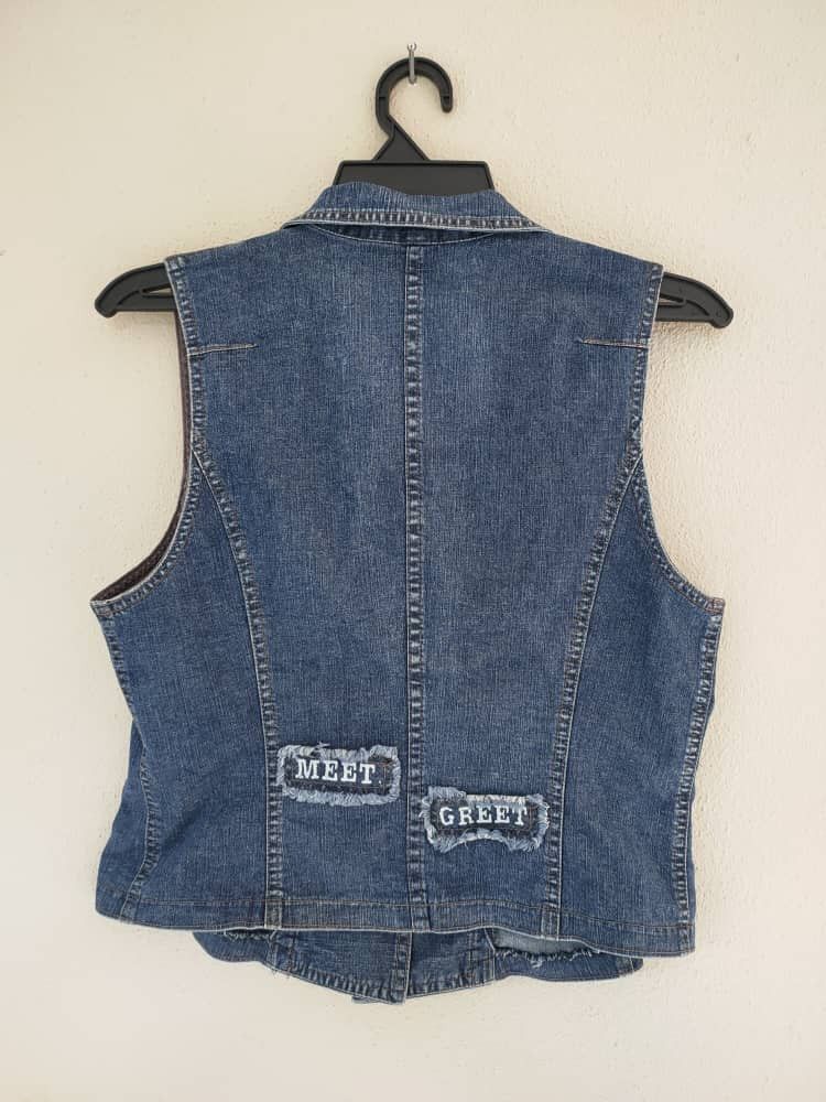 Japanese Brand Intellection Japan Denim Vest Size S / US 4 / IT 40 - 2 Thumbnail