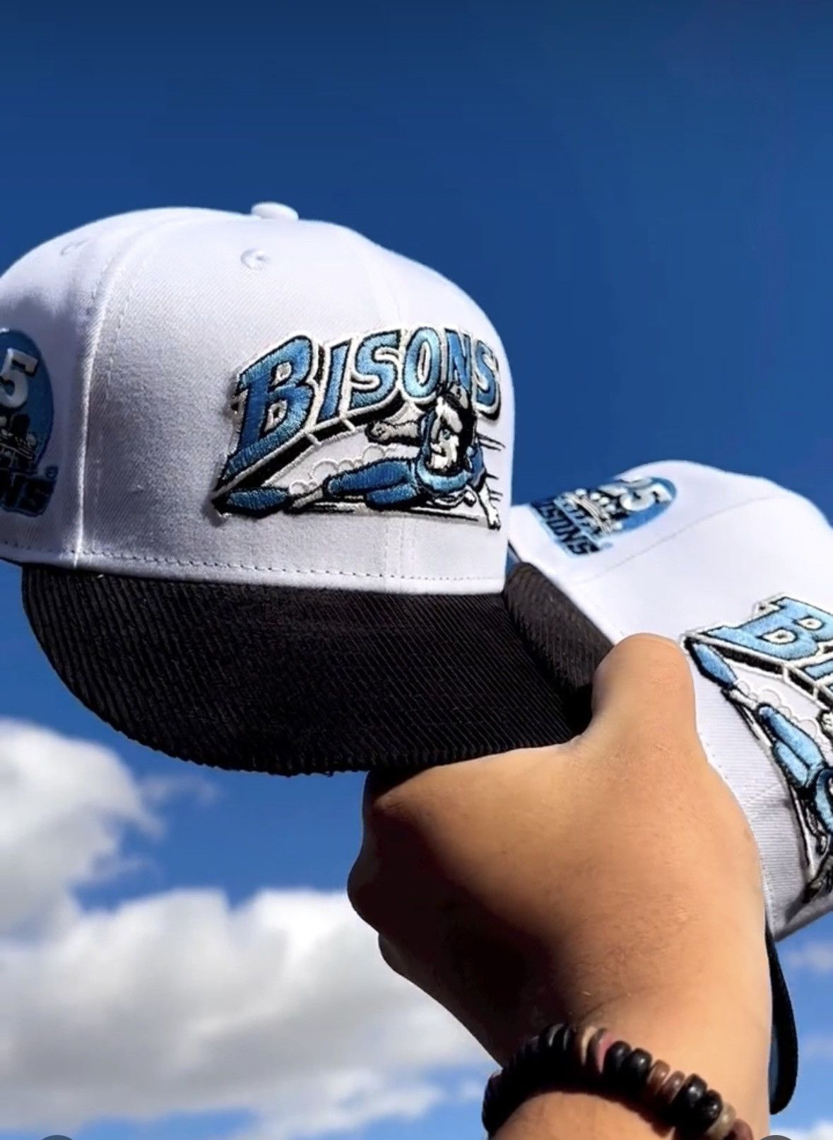 Pro Image Sport BUFFALO BISONS WHITE TWO TONE FITTED HAT