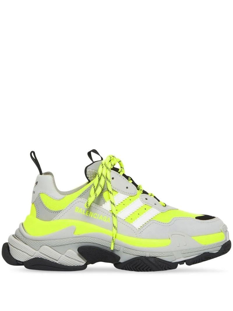 X Adidas Yellow Triple S Sneakers