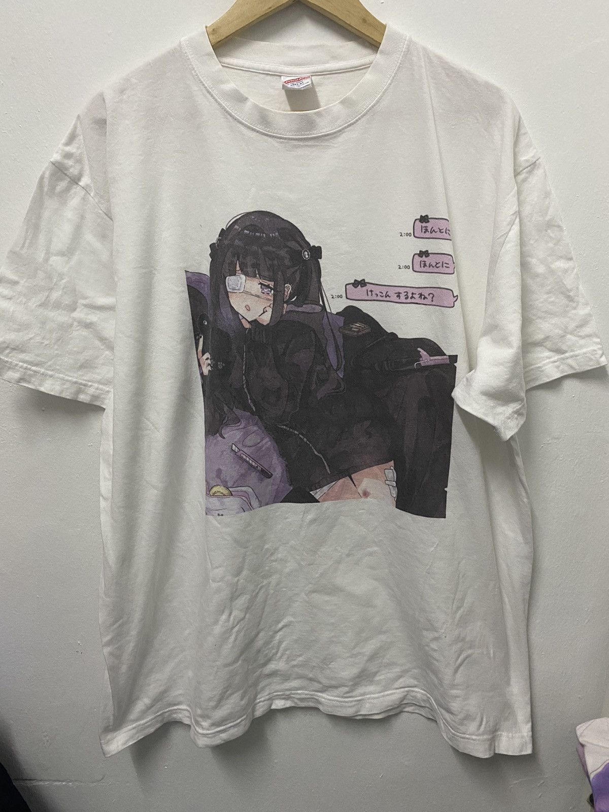 image of Anima x Vintage Gothic Anime Girl Waifu Hentai Ecchi in White, Men's (Size 2XL)