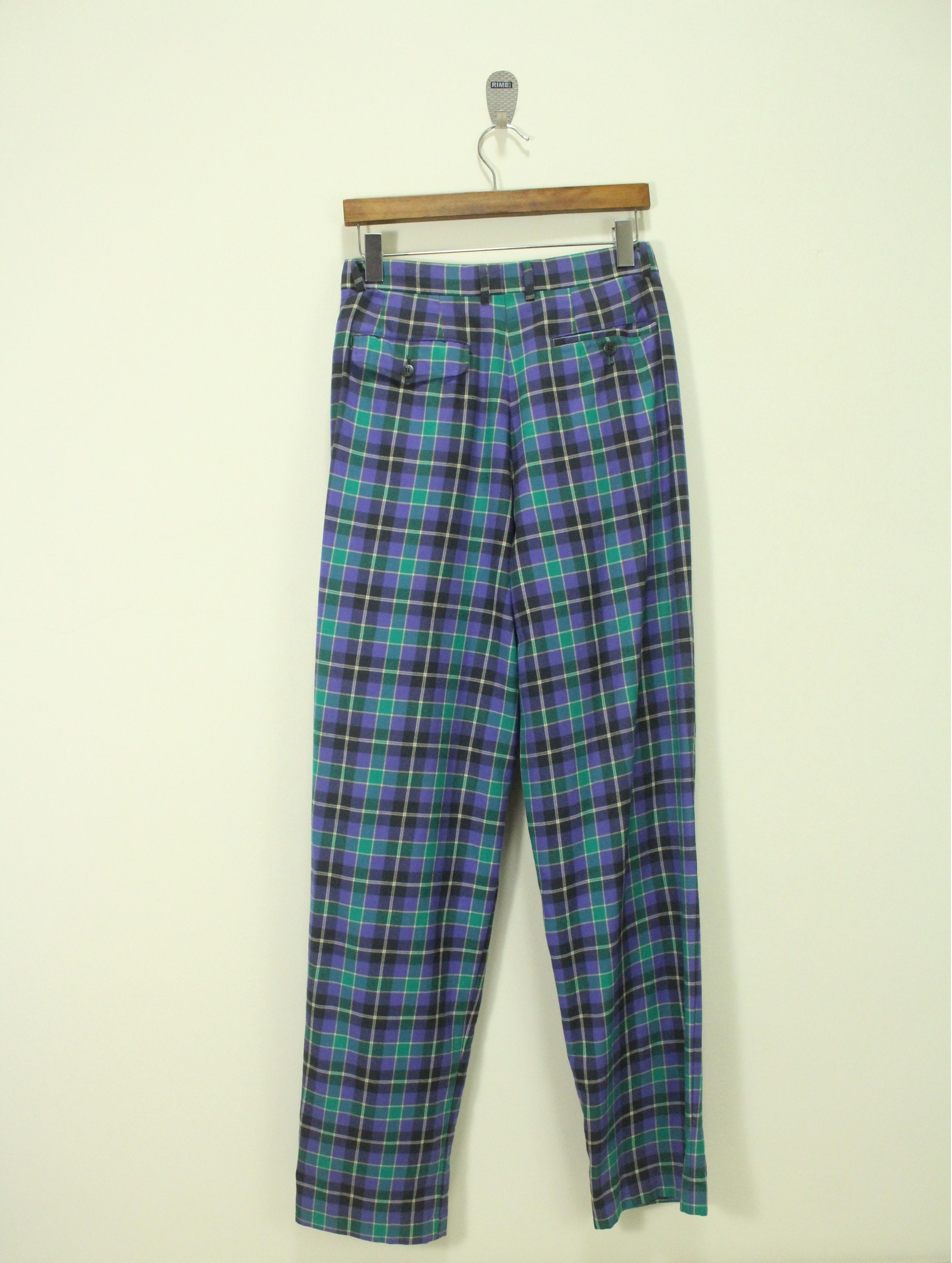 Lacoste × Vintage Vintage LACOSTE Pants Checkered Tartan Plaid Wool Size US 28 / EU 44 - 4 Thumbnail